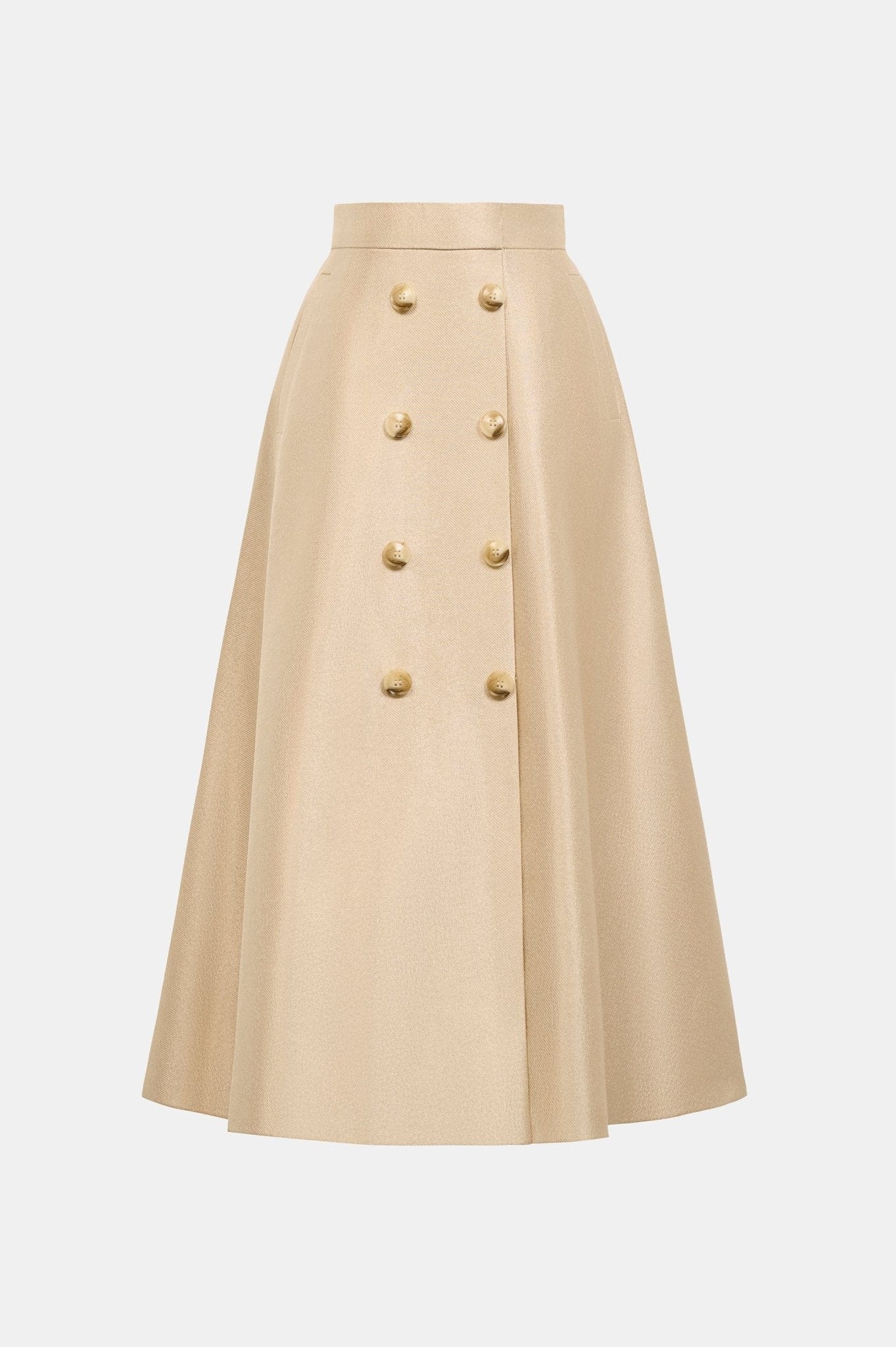Gold Taffeta Midi Skirt - Montsand