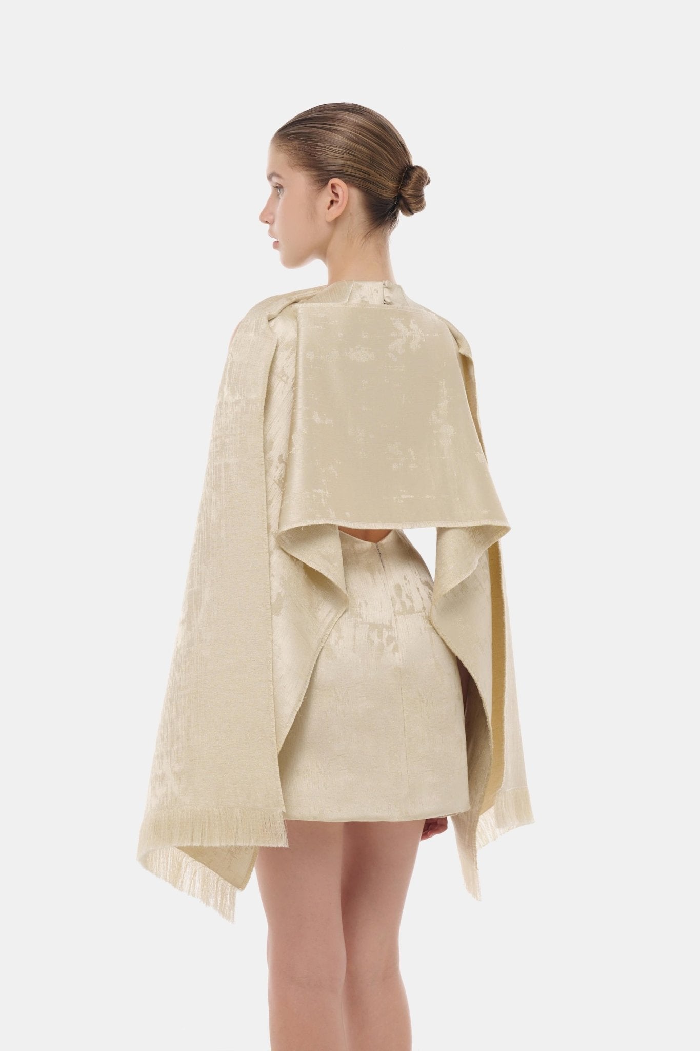 Gold Tailored Scarf Mini Dress L