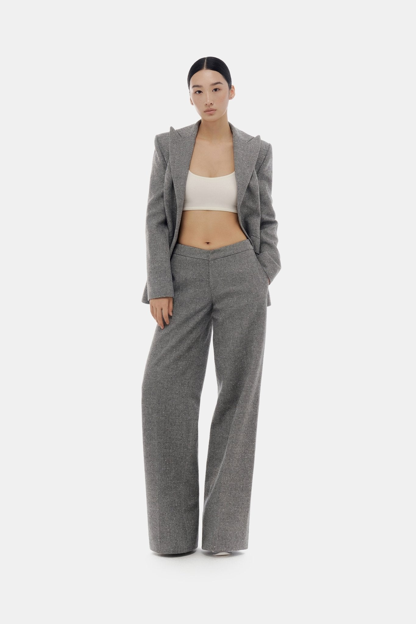 Grey Harringbon Pants - Montsand