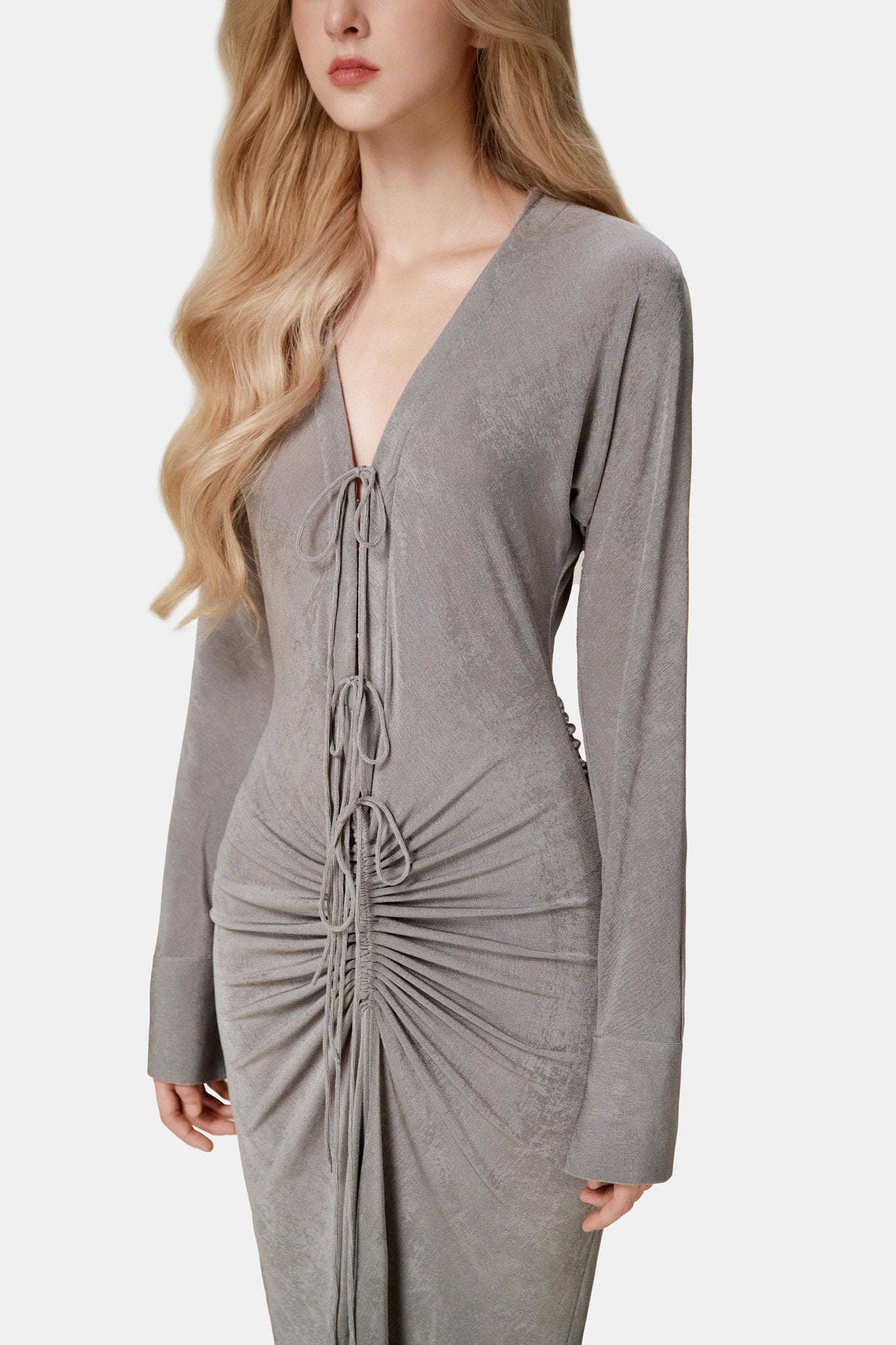 Grey Jersey Maxi Dress - Montsand