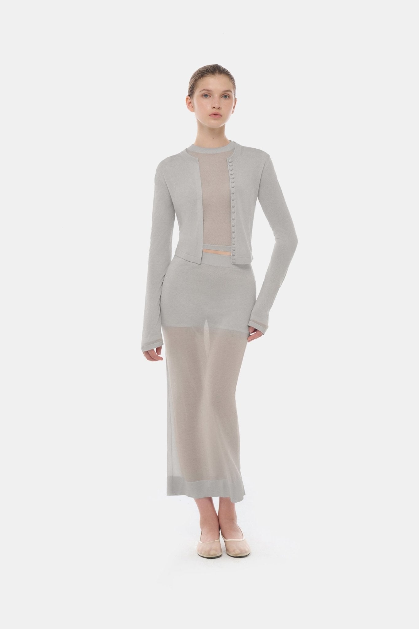 Grey Long Sleeve Top - Montsand