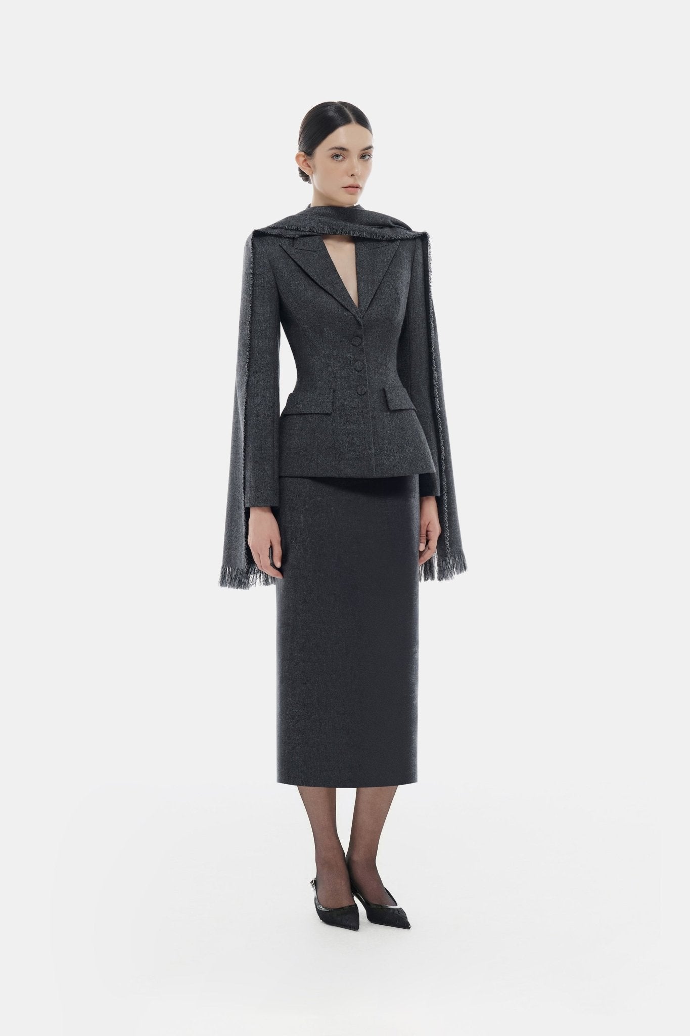 Grey Midi Skirt - Montsand