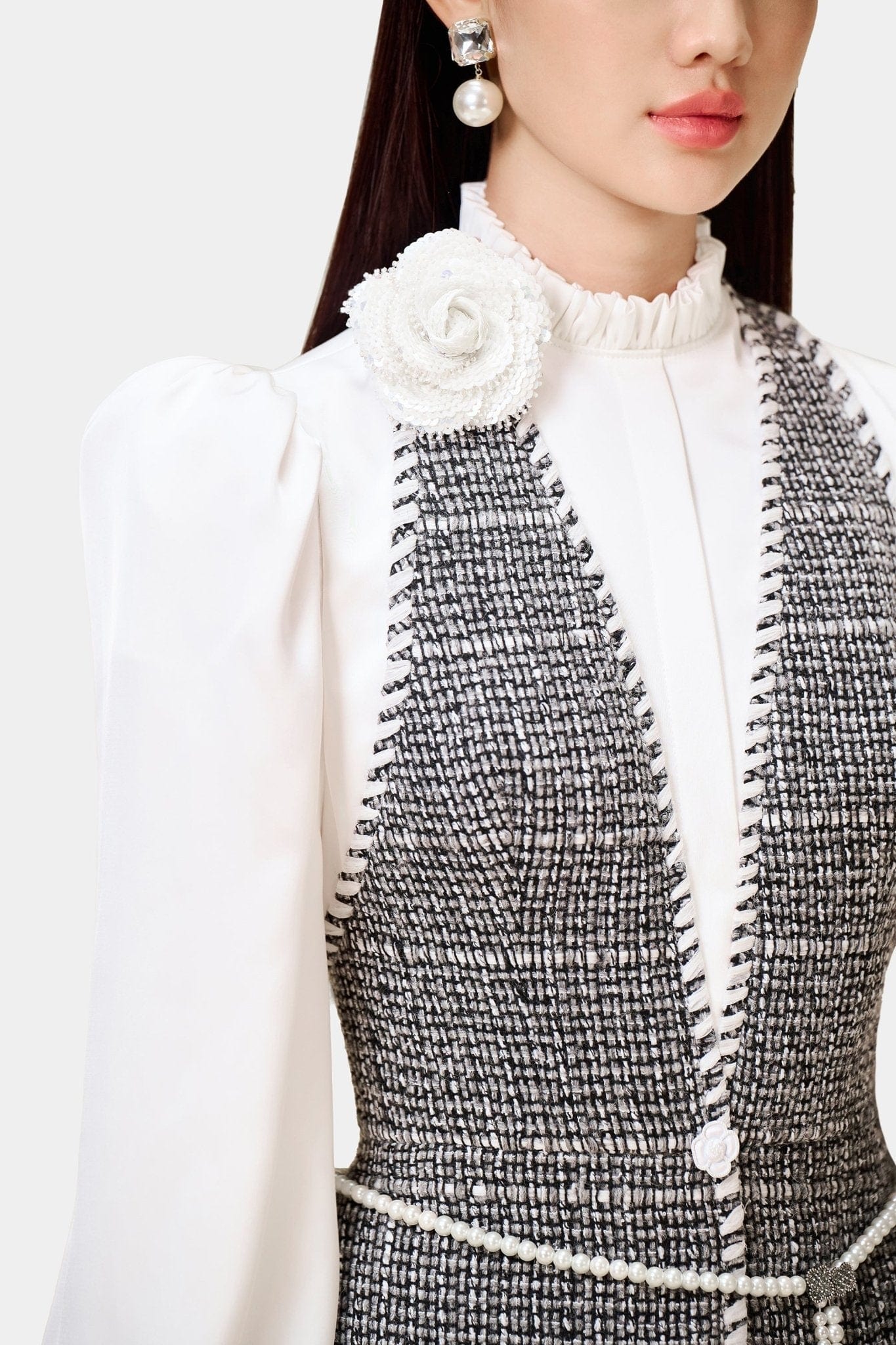 Grey Tweed Romper - Montsand