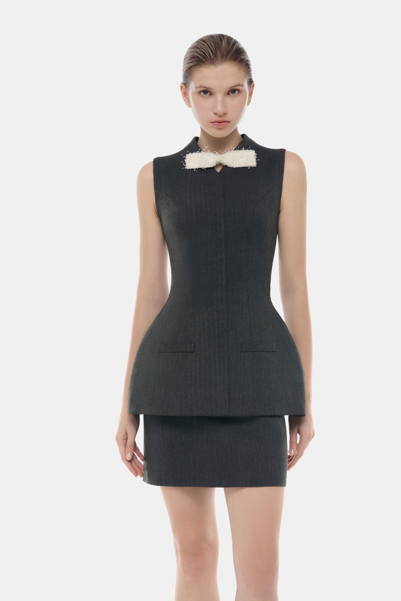 Grey Tweed Skirt - Montsand