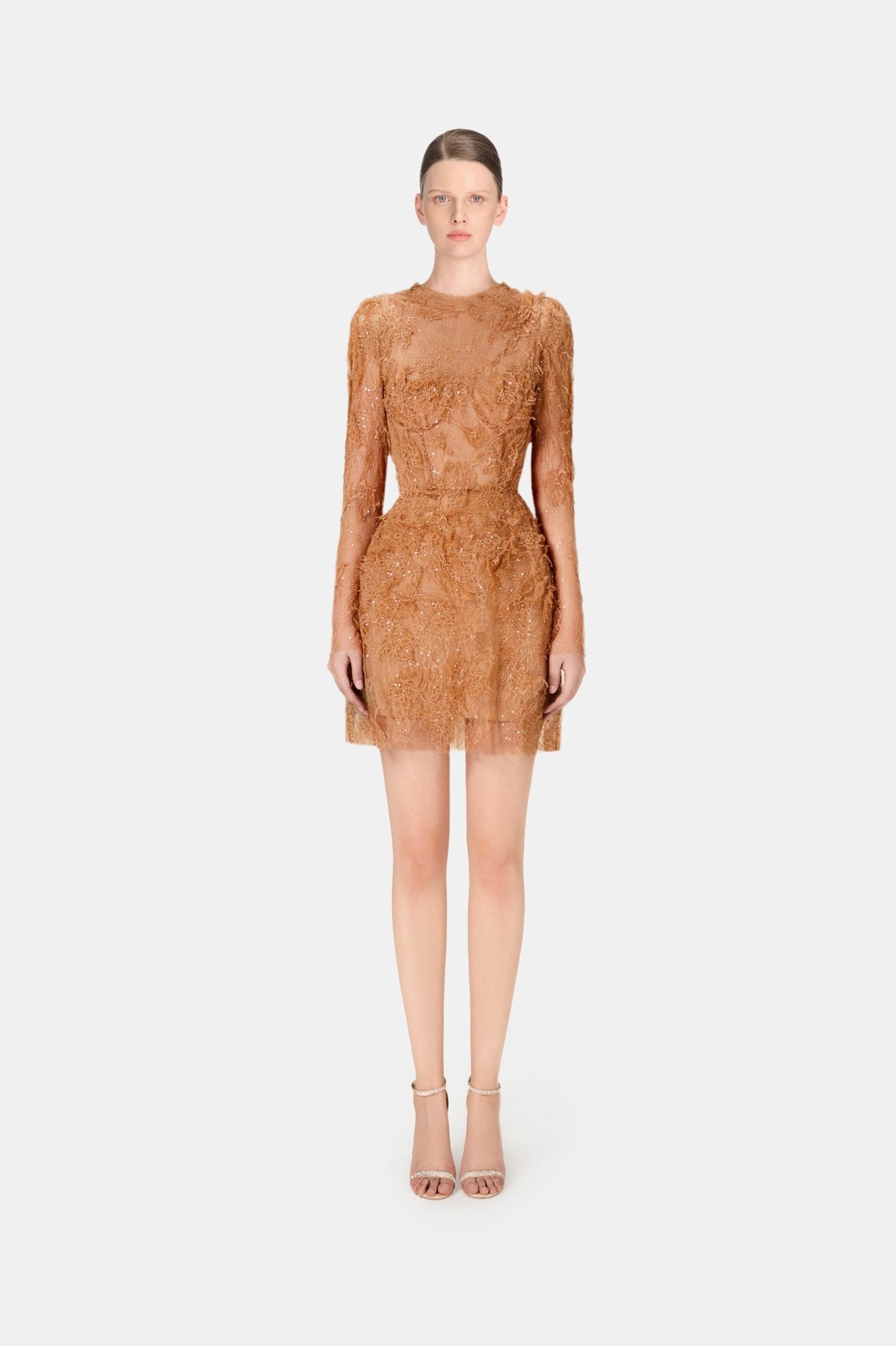 Honey Beaded Lace Mini Dress – Montsand