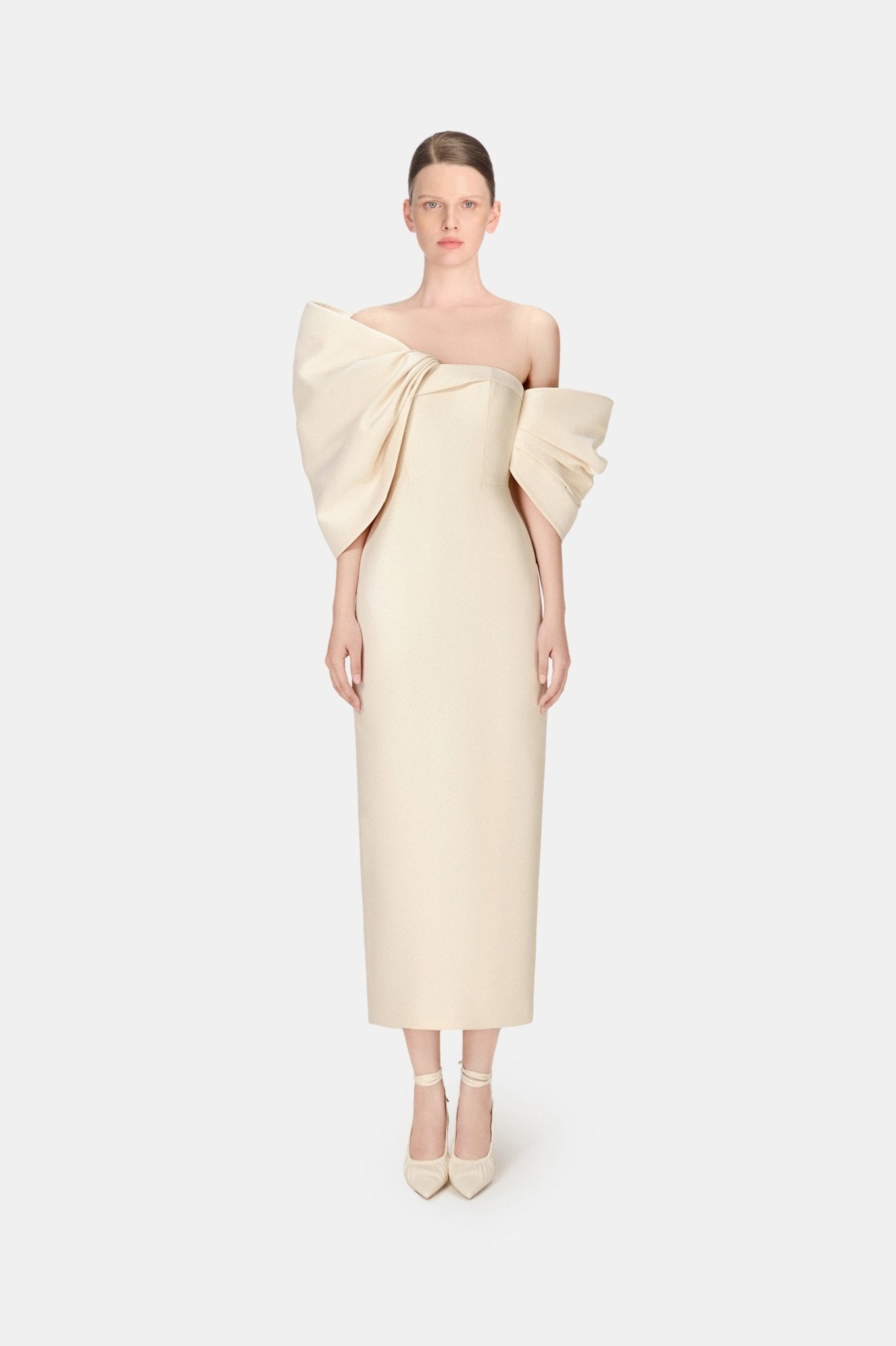 Ivory Big Bow Dress S Ivory Big Bow Dress S