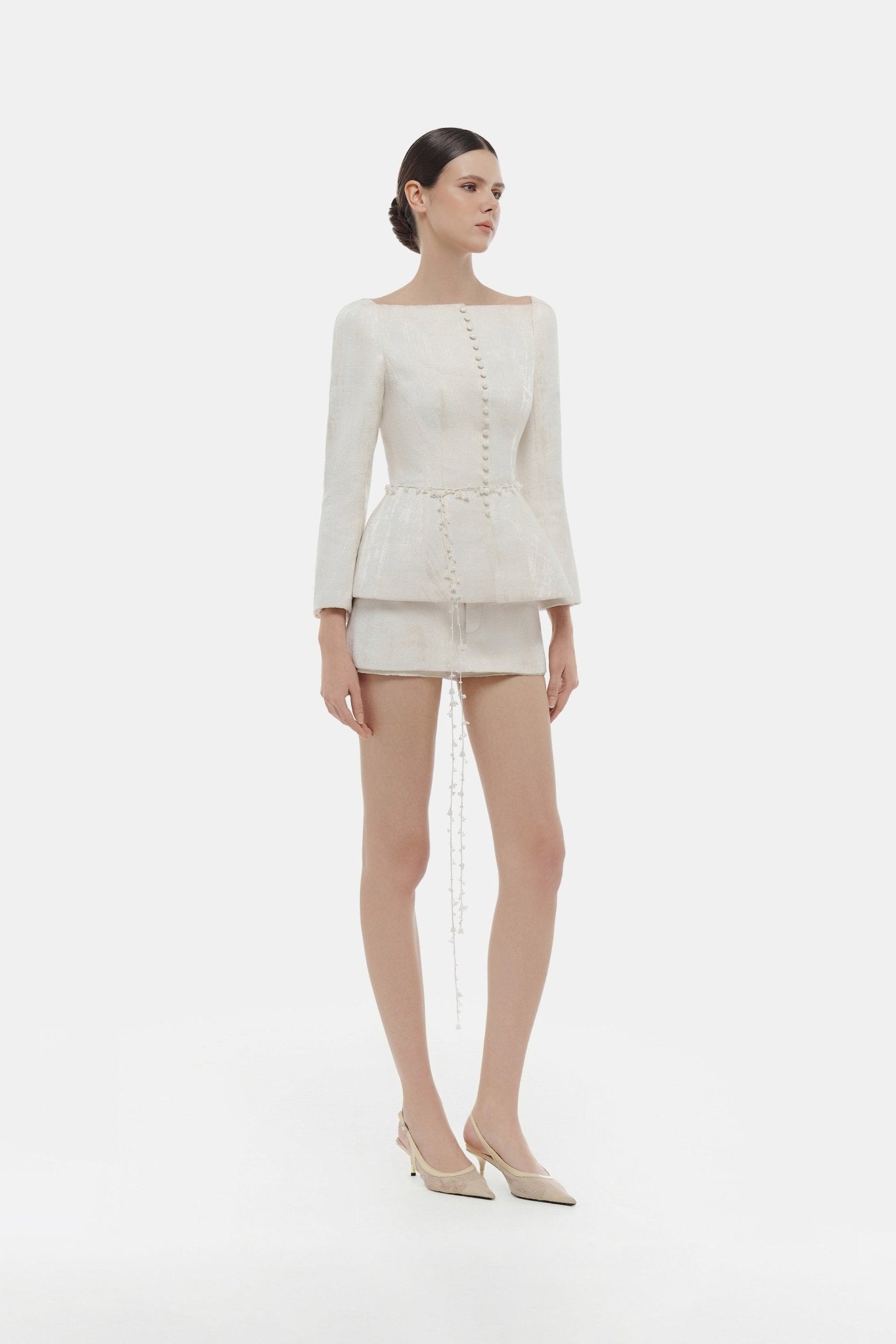 Ivory Brocade Blazer Coats & Jackets OUTERWEARMontsand