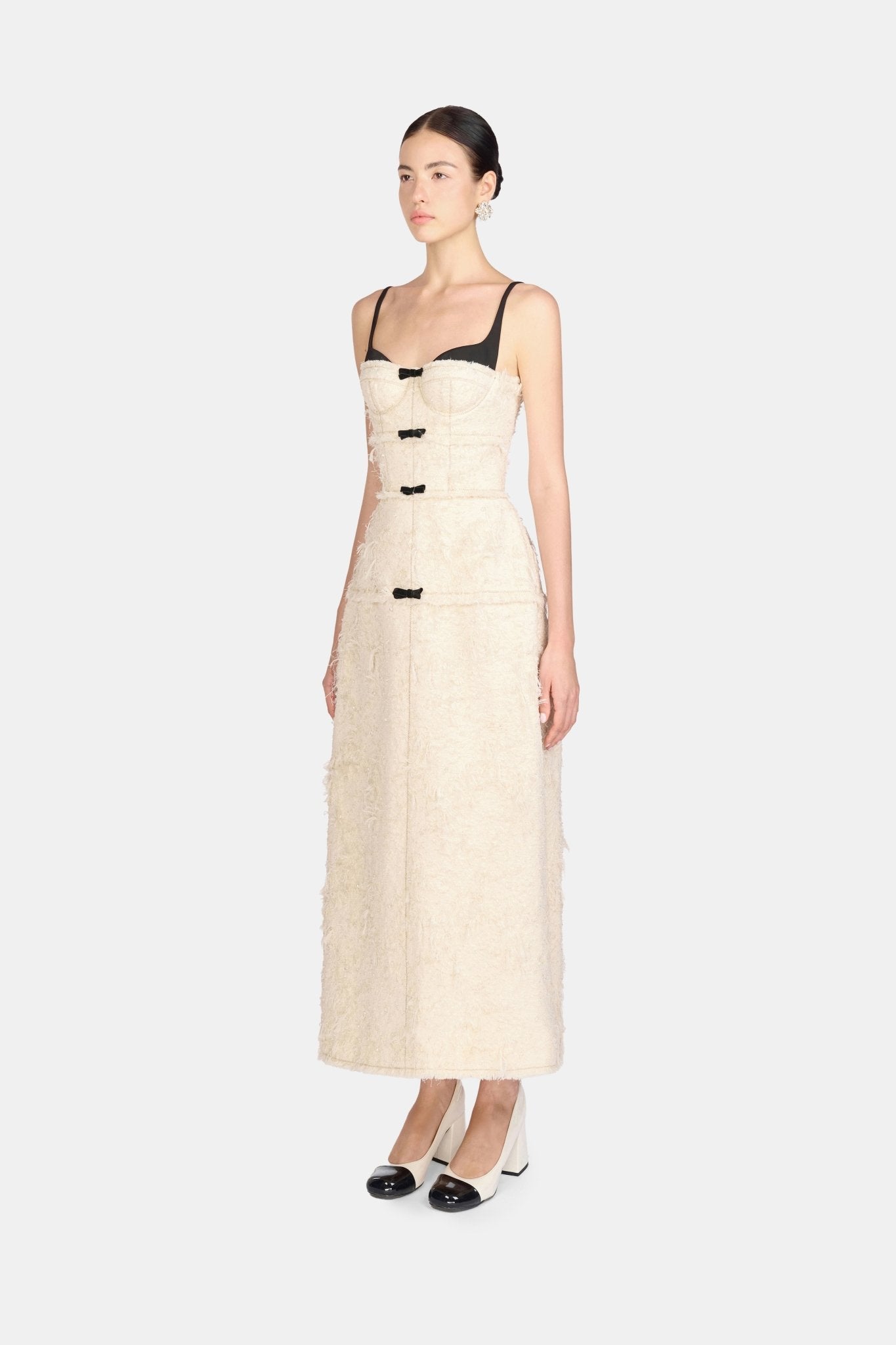 Ivory Crystal Beaded Dress - Montsand