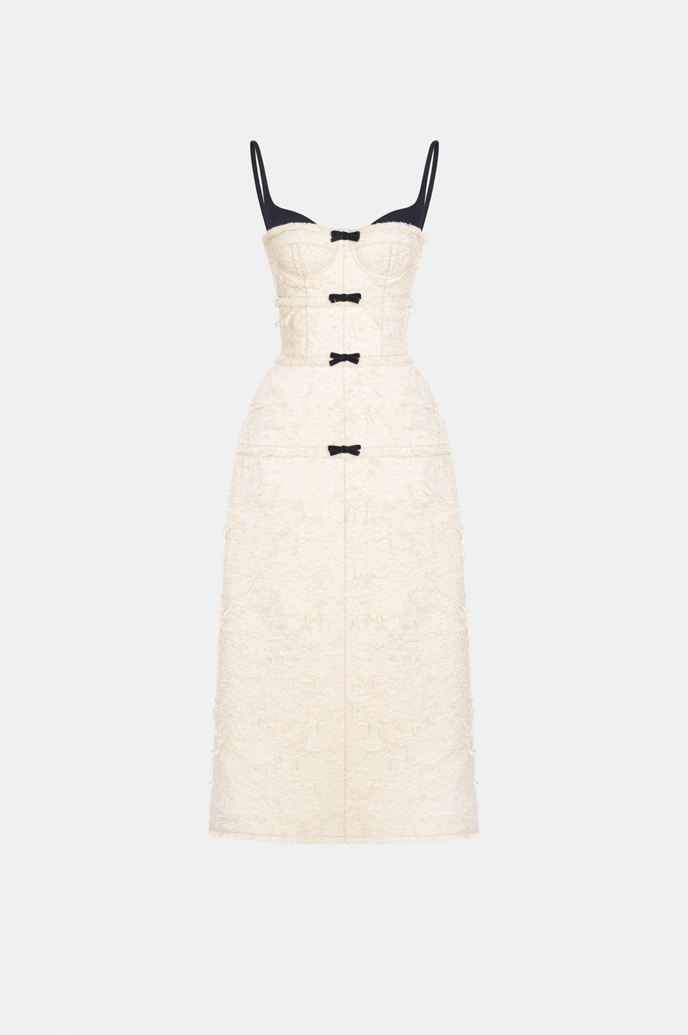 Ivory Crystal Beaded Dress - Montsand