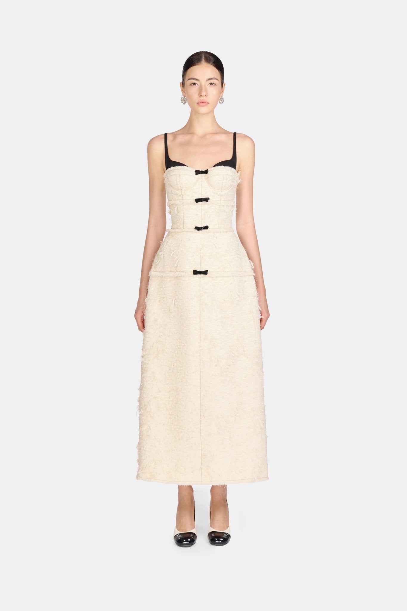 Ivory Crystal Beaded Dress - Montsand