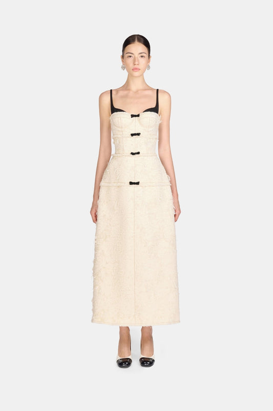 Ivory Crystal Beaded Dress - Montsand