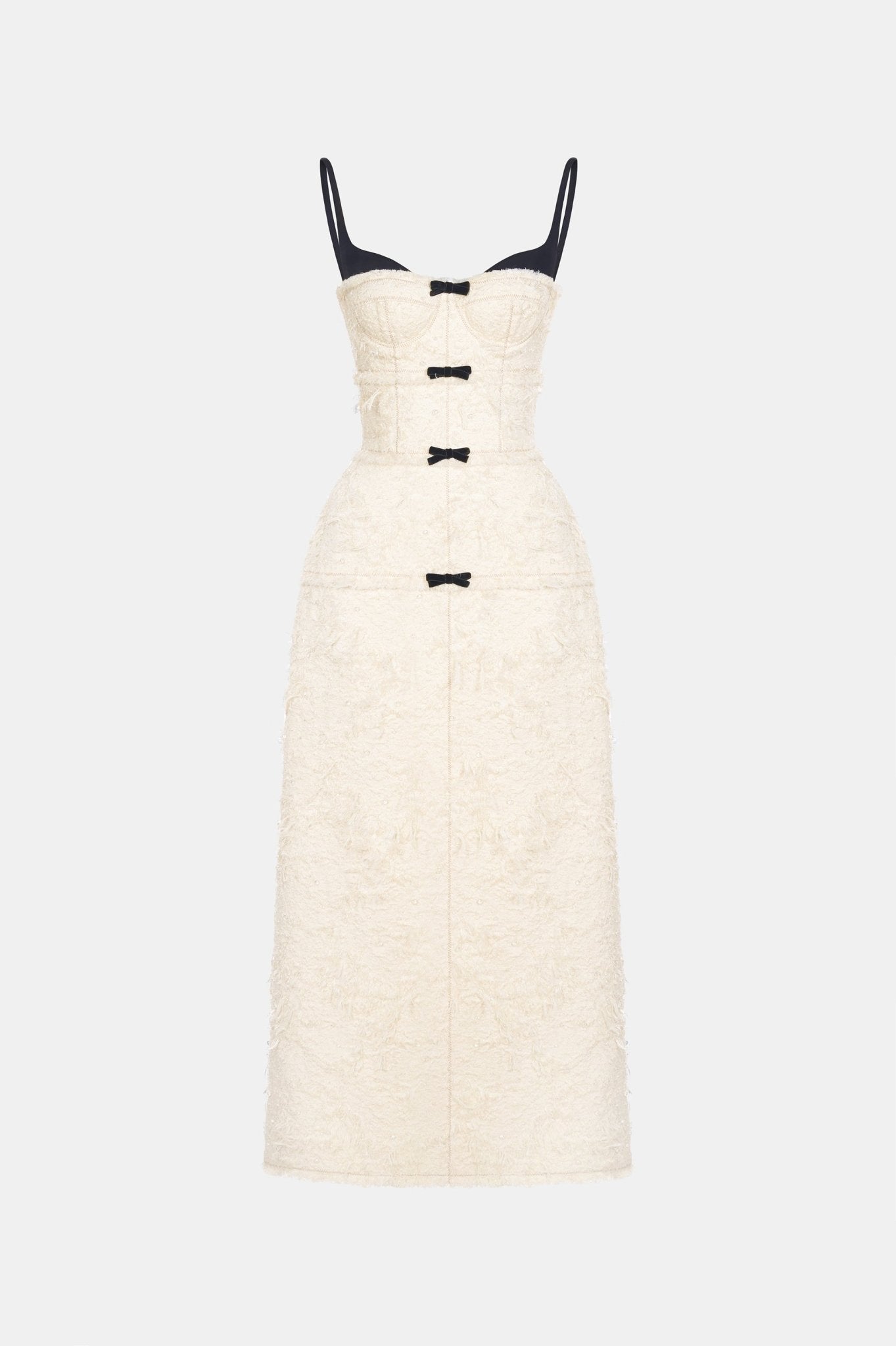 Ivory Crystal Beaded Dress - Montsand