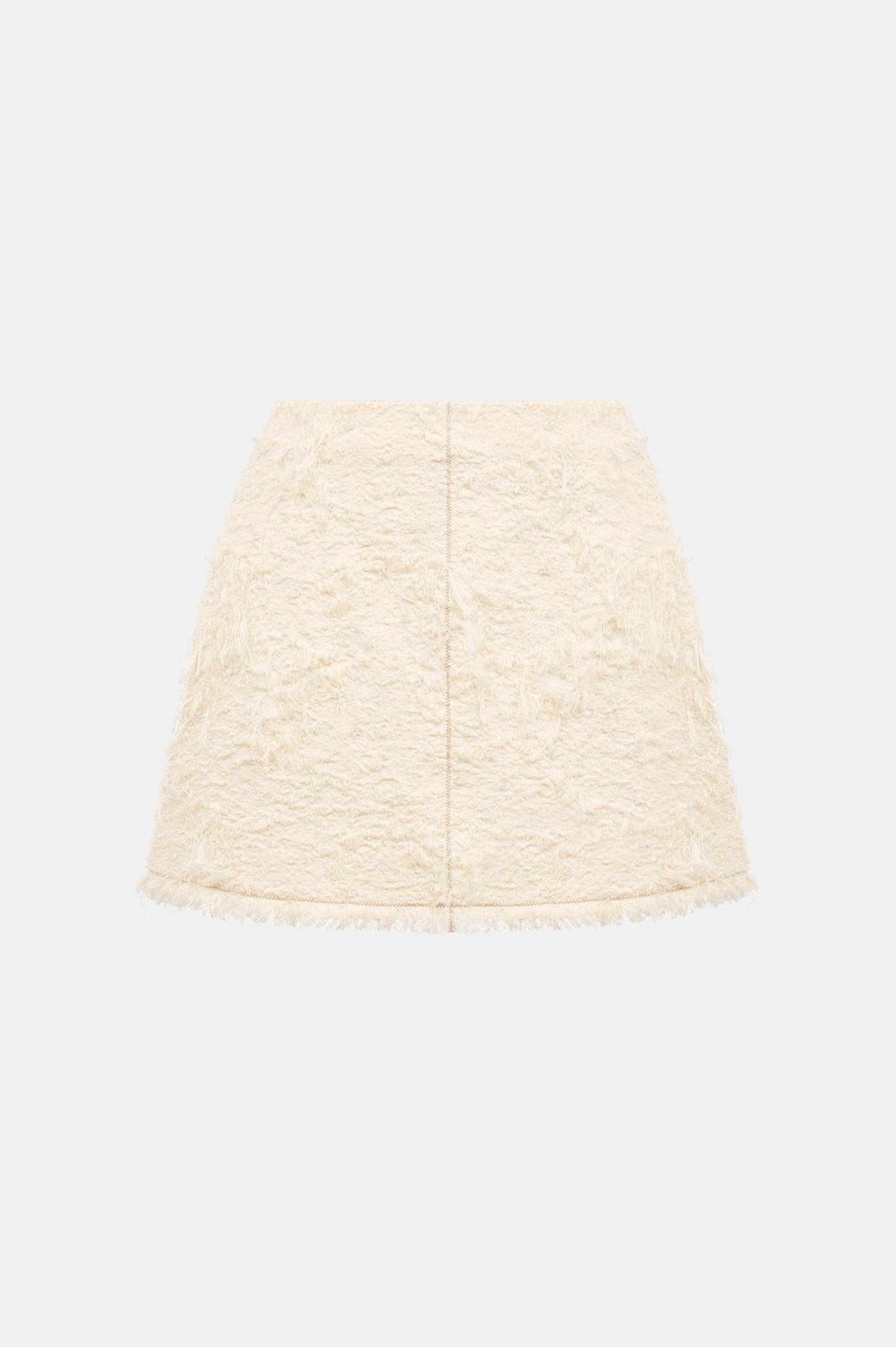 Ivory Crystal Beaded Mini Skirt - Montsand