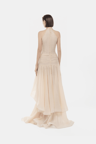 cutout halter dress Ivory Cut-out Halter Dress XL