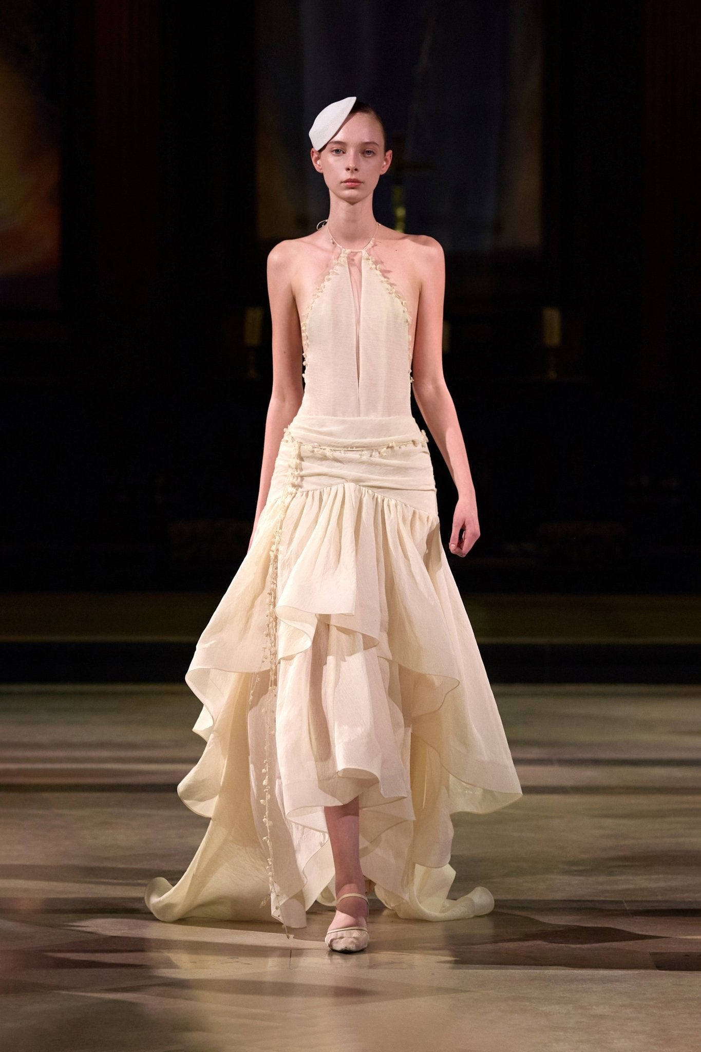 Ivory Cut - out Halter Dress - Montsand