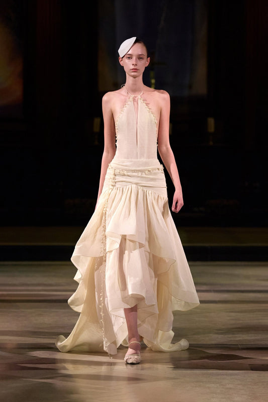 Ivory Cut - out Halter Dress - Montsand