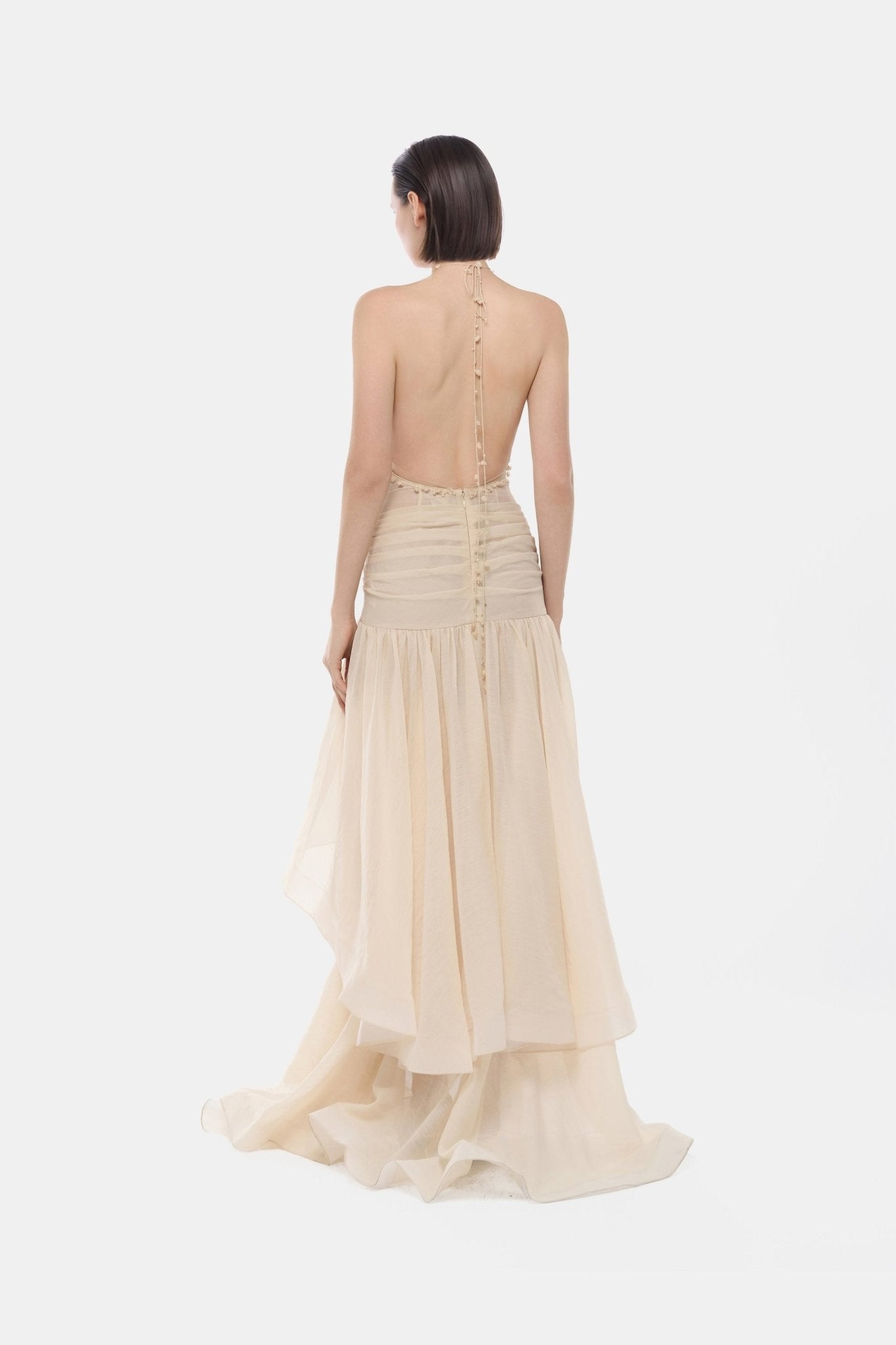 Ivory Cut - out Halter Dress - Montsand