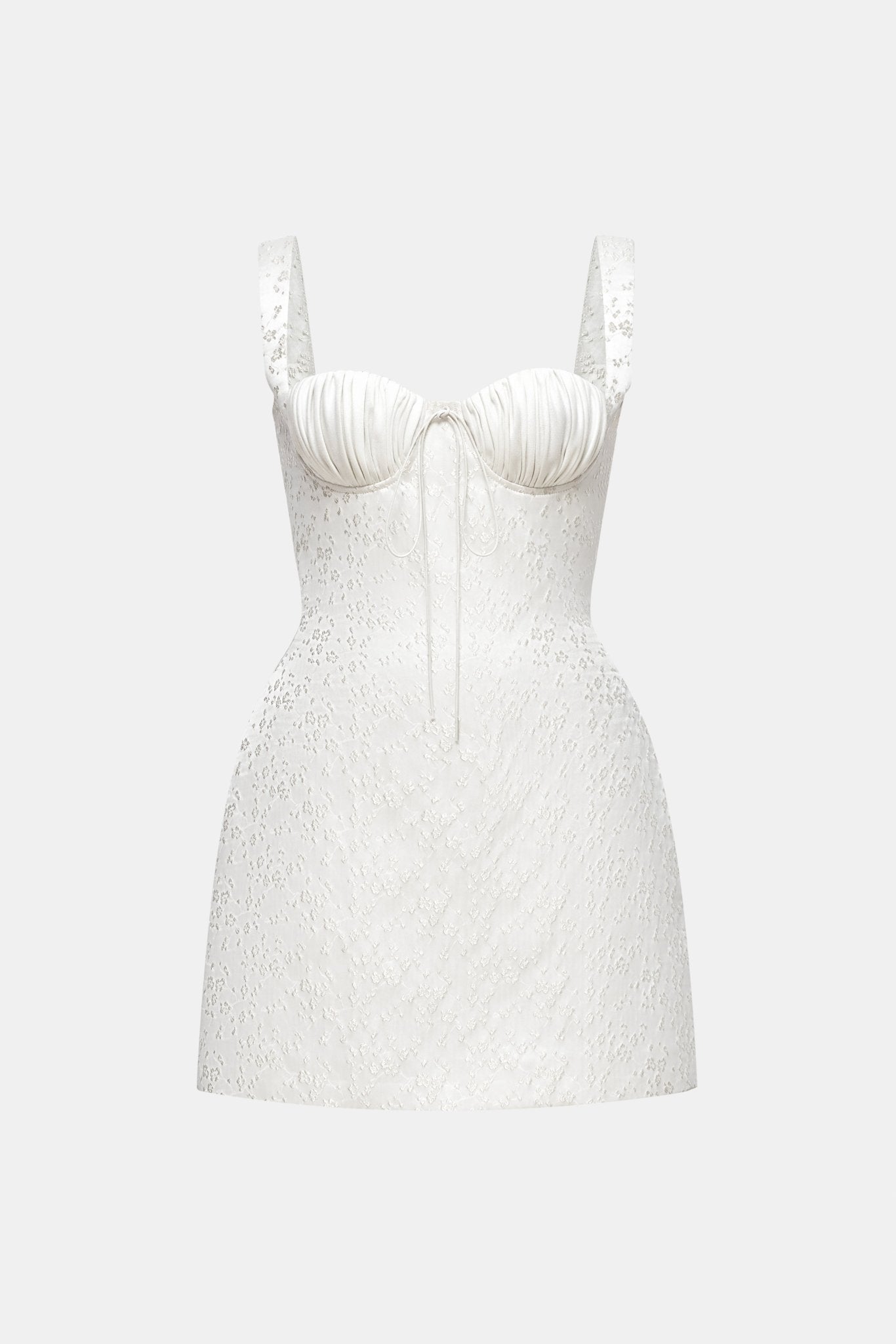 Ivory Floral Bustier Mini Dress M