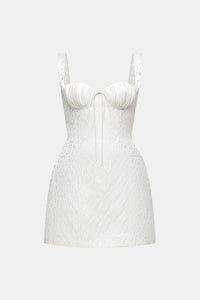 Ivory Floral Bustier Mini Dress Dresses Montsand