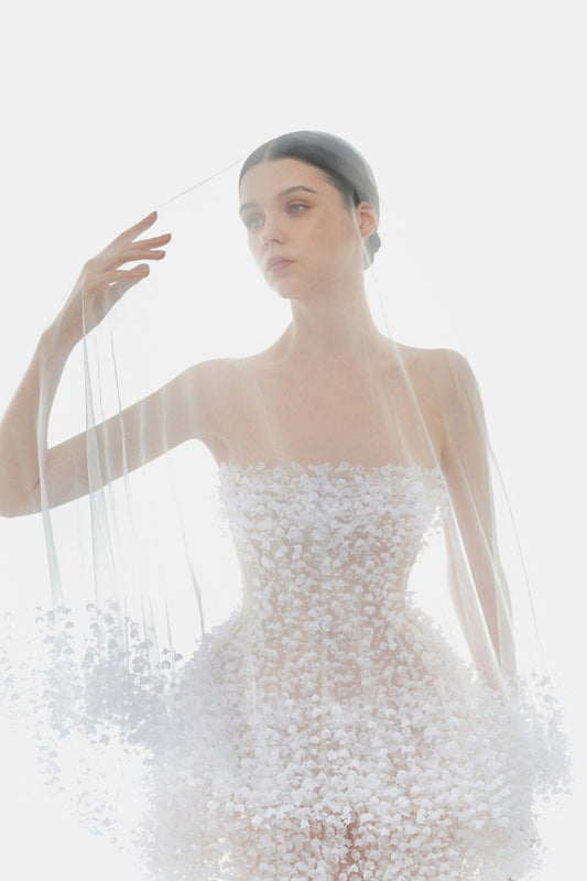Ivory Flowers Headscarf - Montsand