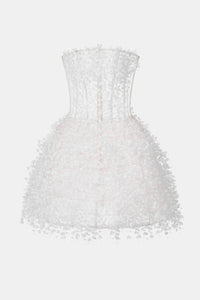 Ivory Flowers Mini Dress - Montsand