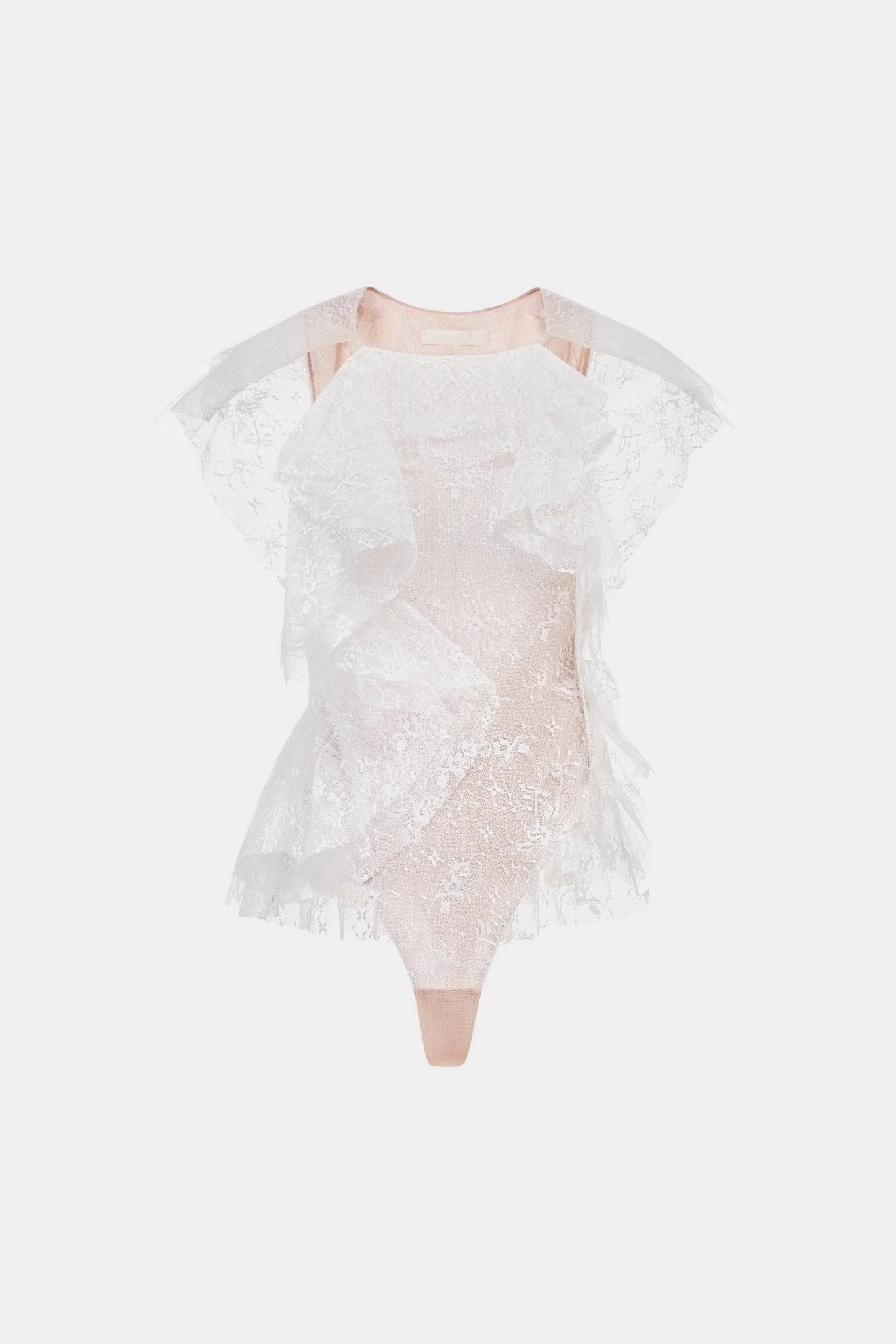 Ivory Lace Flounce Top - Montsand