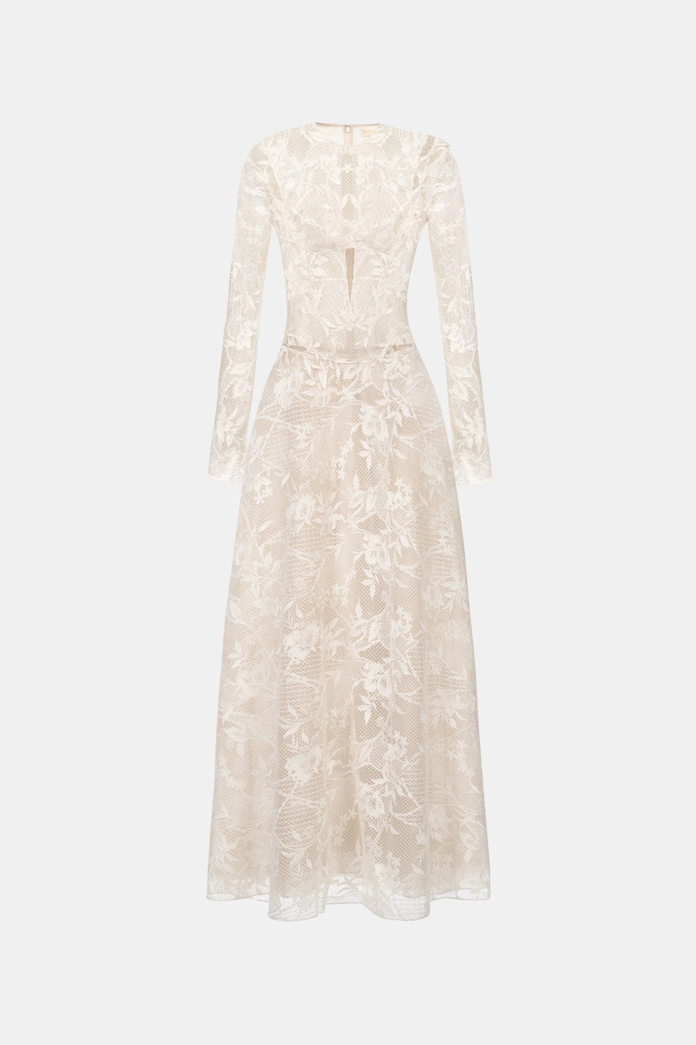 Ivory Lace Maxi Dress - Montsand