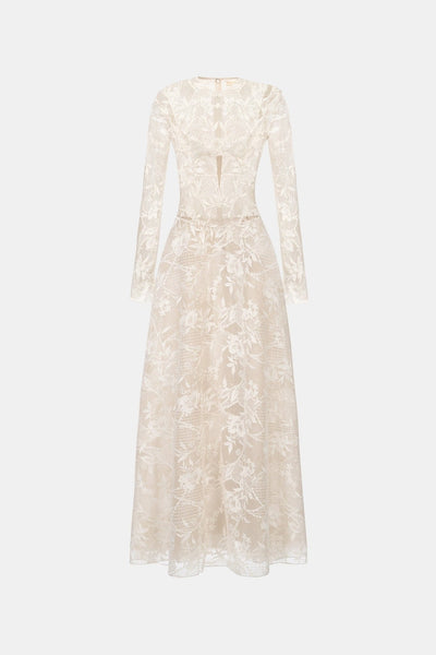 knee length dresses for ladies Ivory Wrap Lace Wedding Dress #1124 main image 1