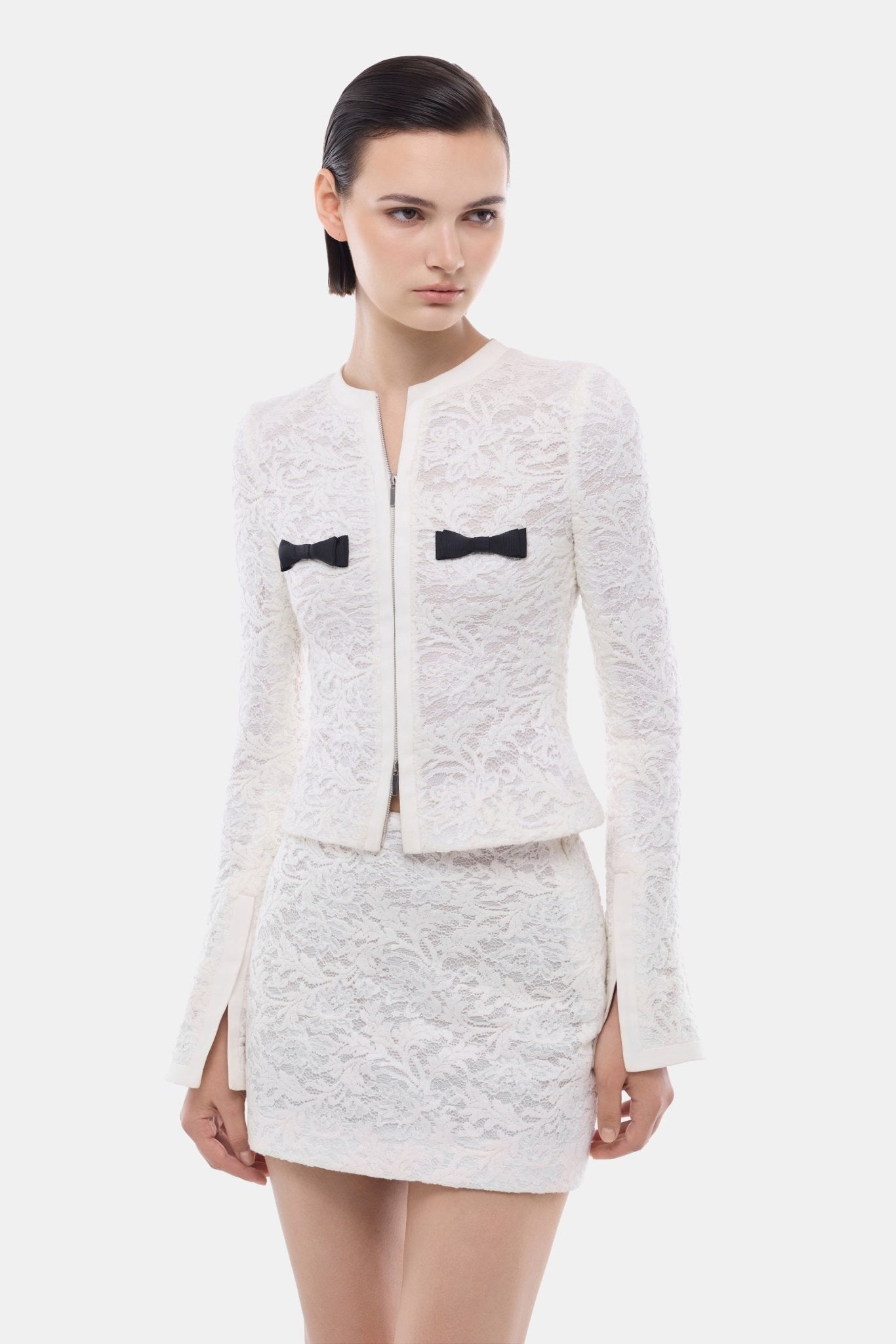 Ivory Lace Mini Skirt - Montsand