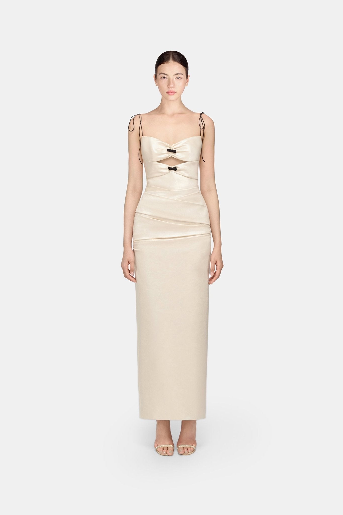 Ivory Leather Effect Dress - Montsand