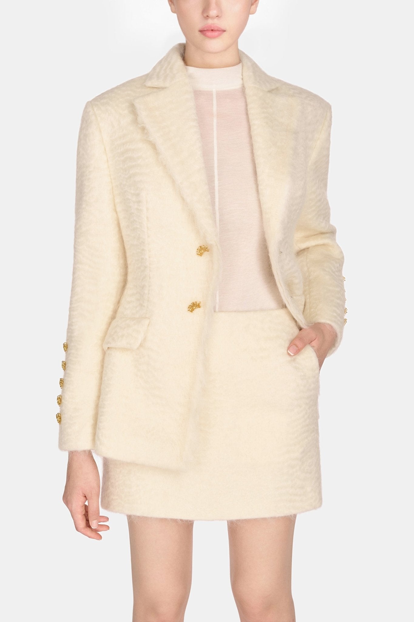 Ivory Mohair Jacket - Montsand