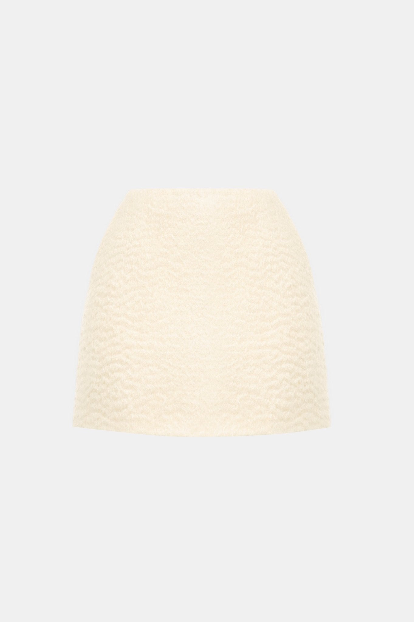Ivory Mohair Mini Skirt - Montsand