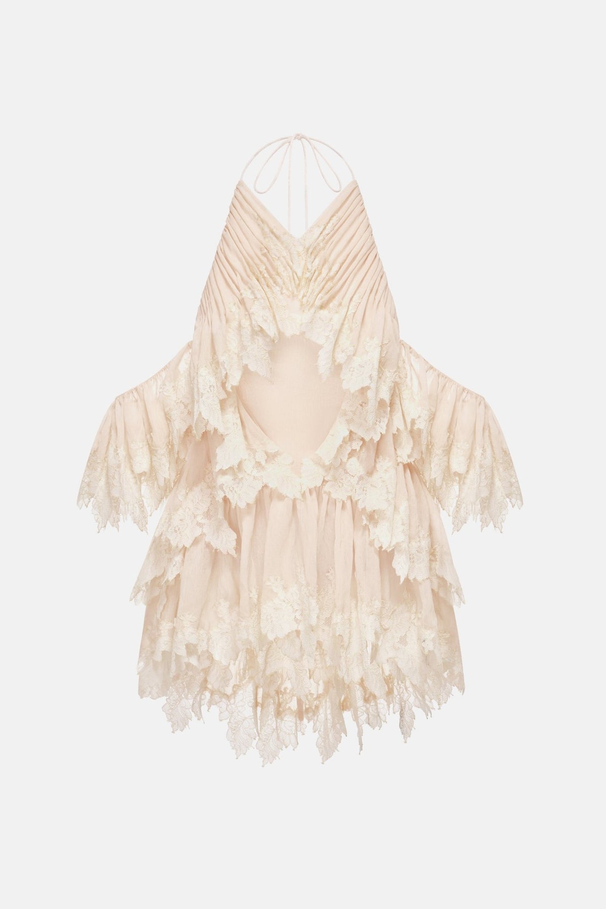 Ivory Ruffled Halter Top - Montsand