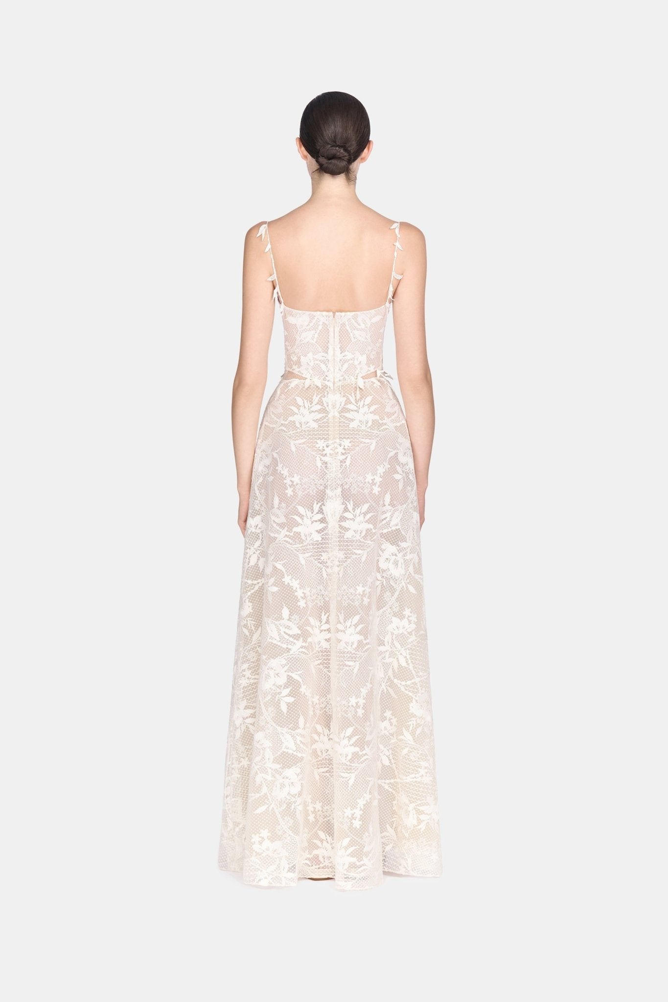 Ivory Strap Lace Dress - Montsand