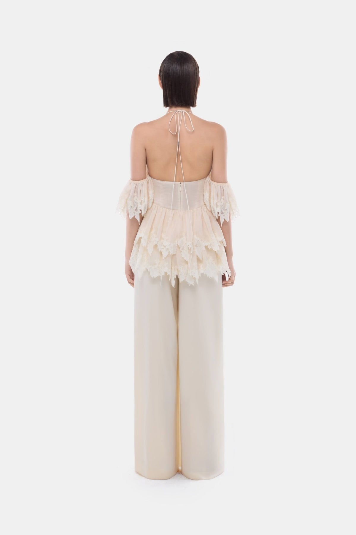 Ivory Wide Leg Trousers - Montsand