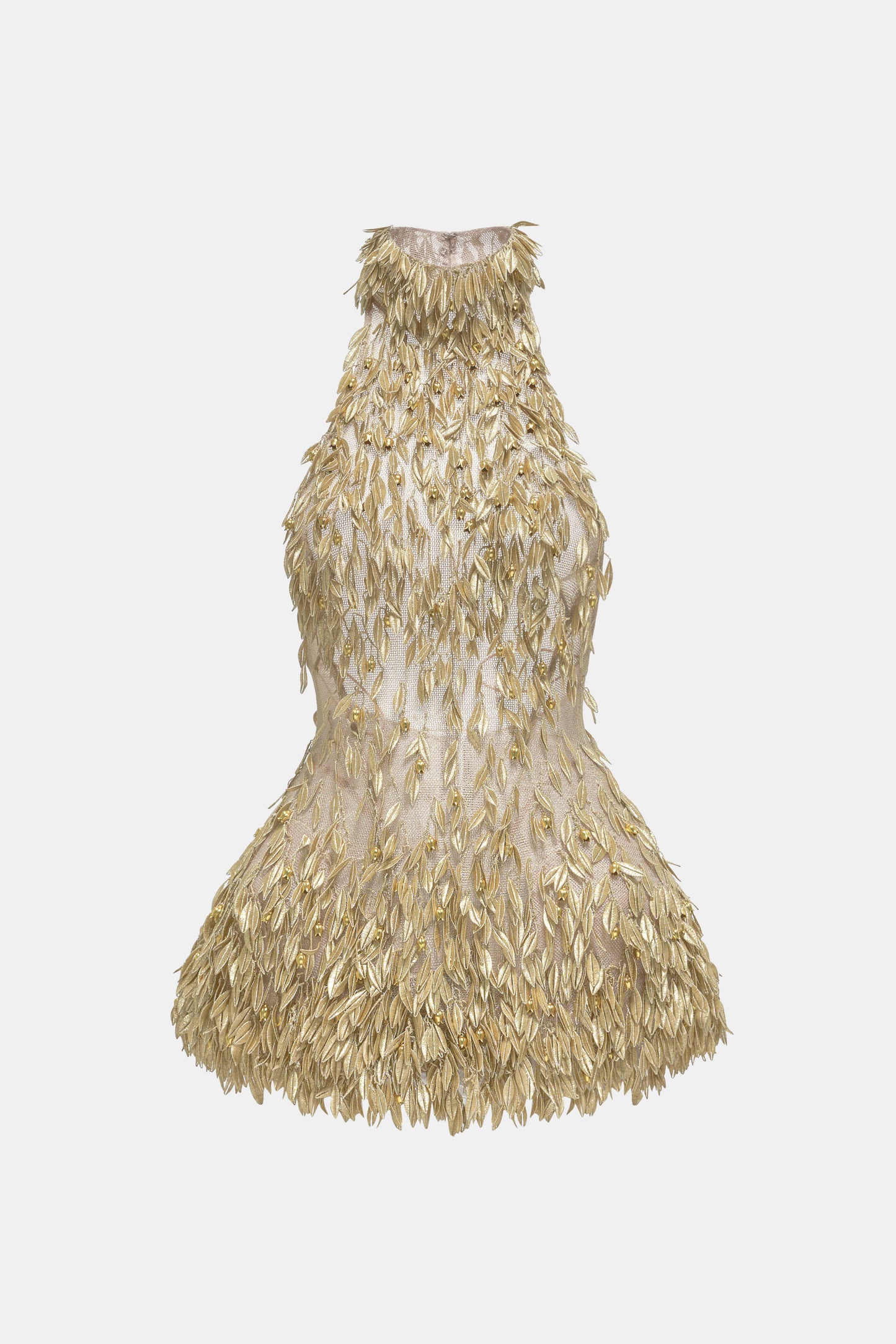 Gold High Neck Jumpsuit