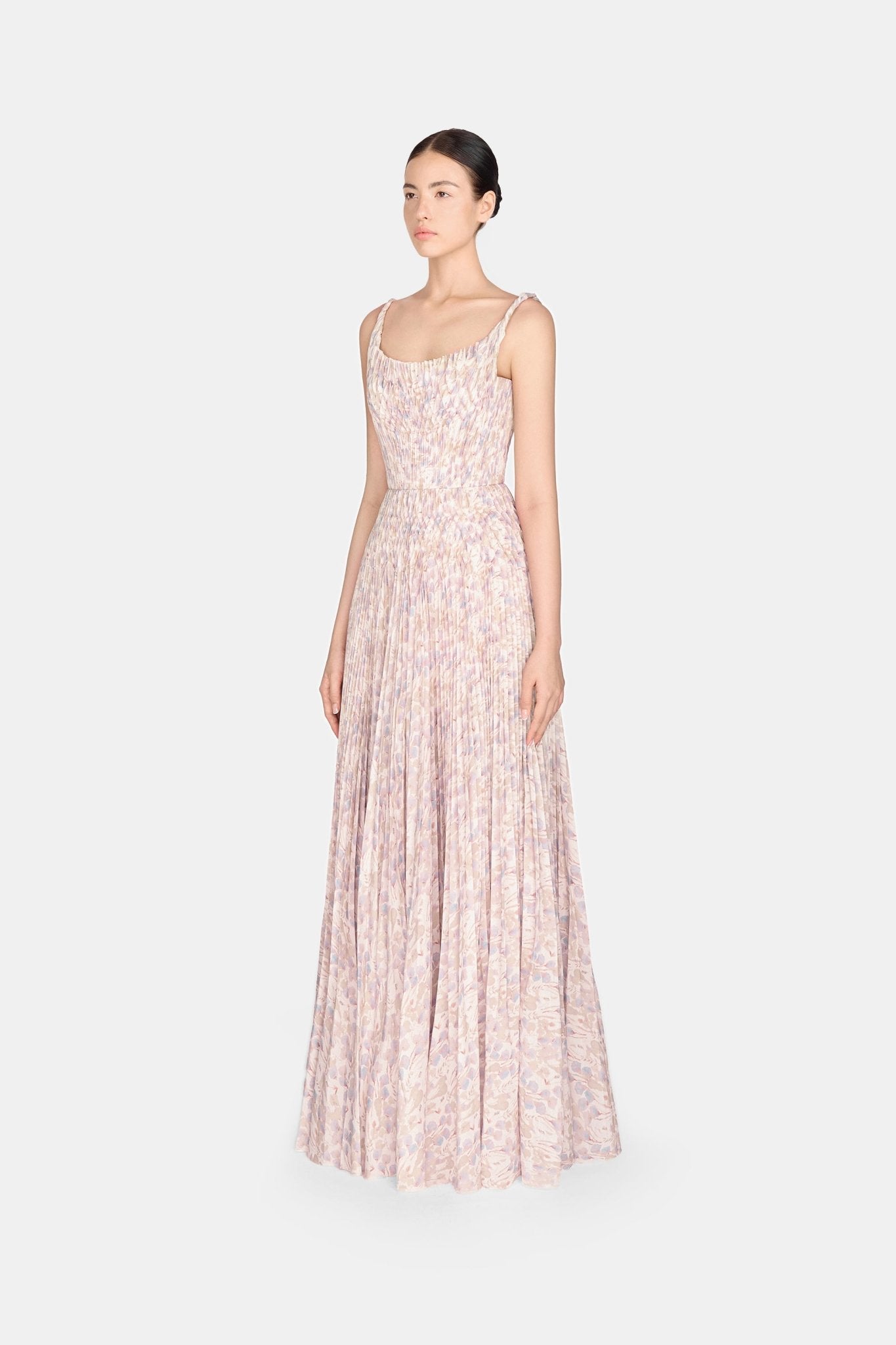 Lavender Pleated Maxi Dress - Montsand