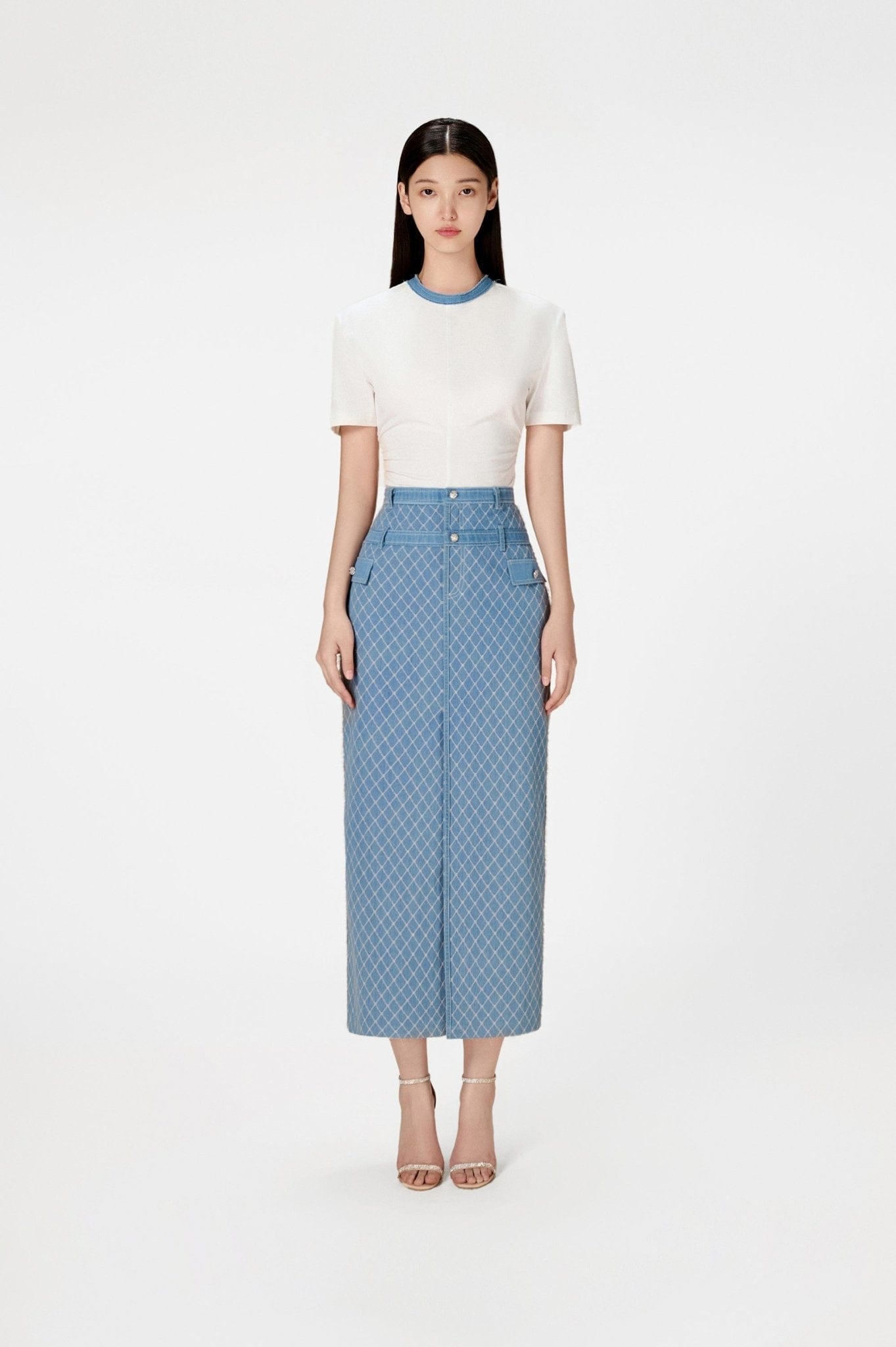 Lili Denim Pencil Skirt - Montsand