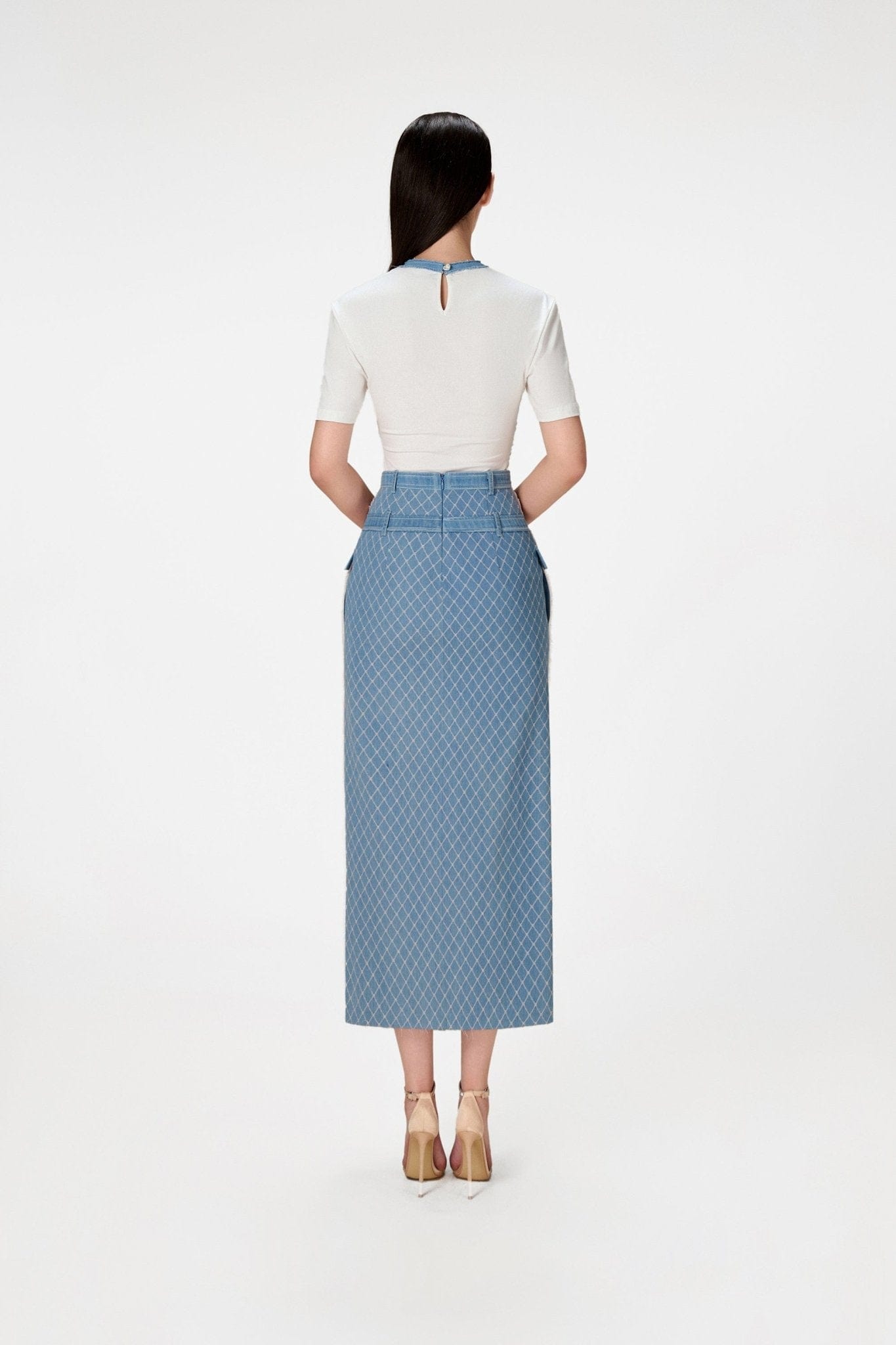 Lili Denim Pencil Skirt - Montsand