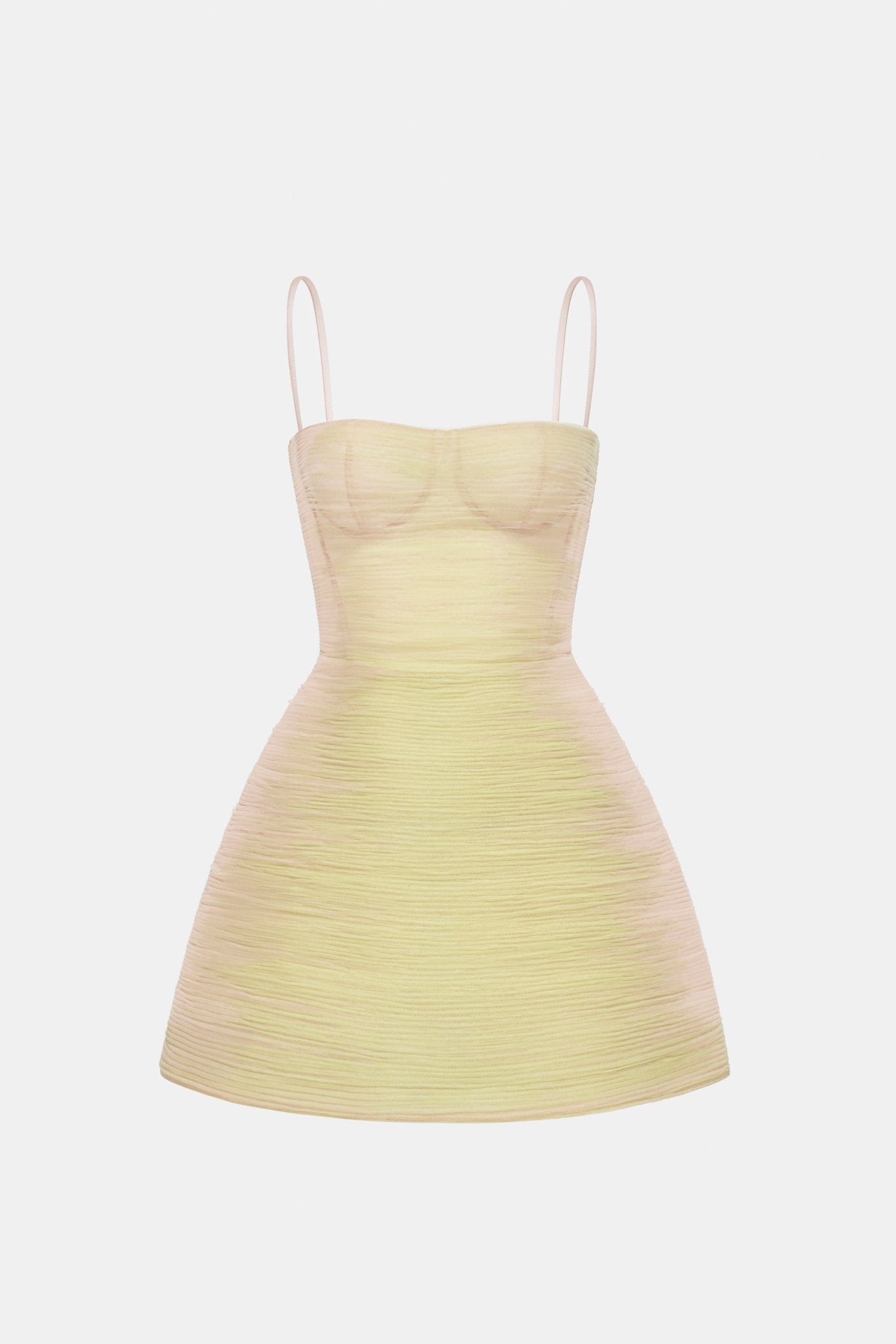 Lime Crinkled Mini Dress - Montsand