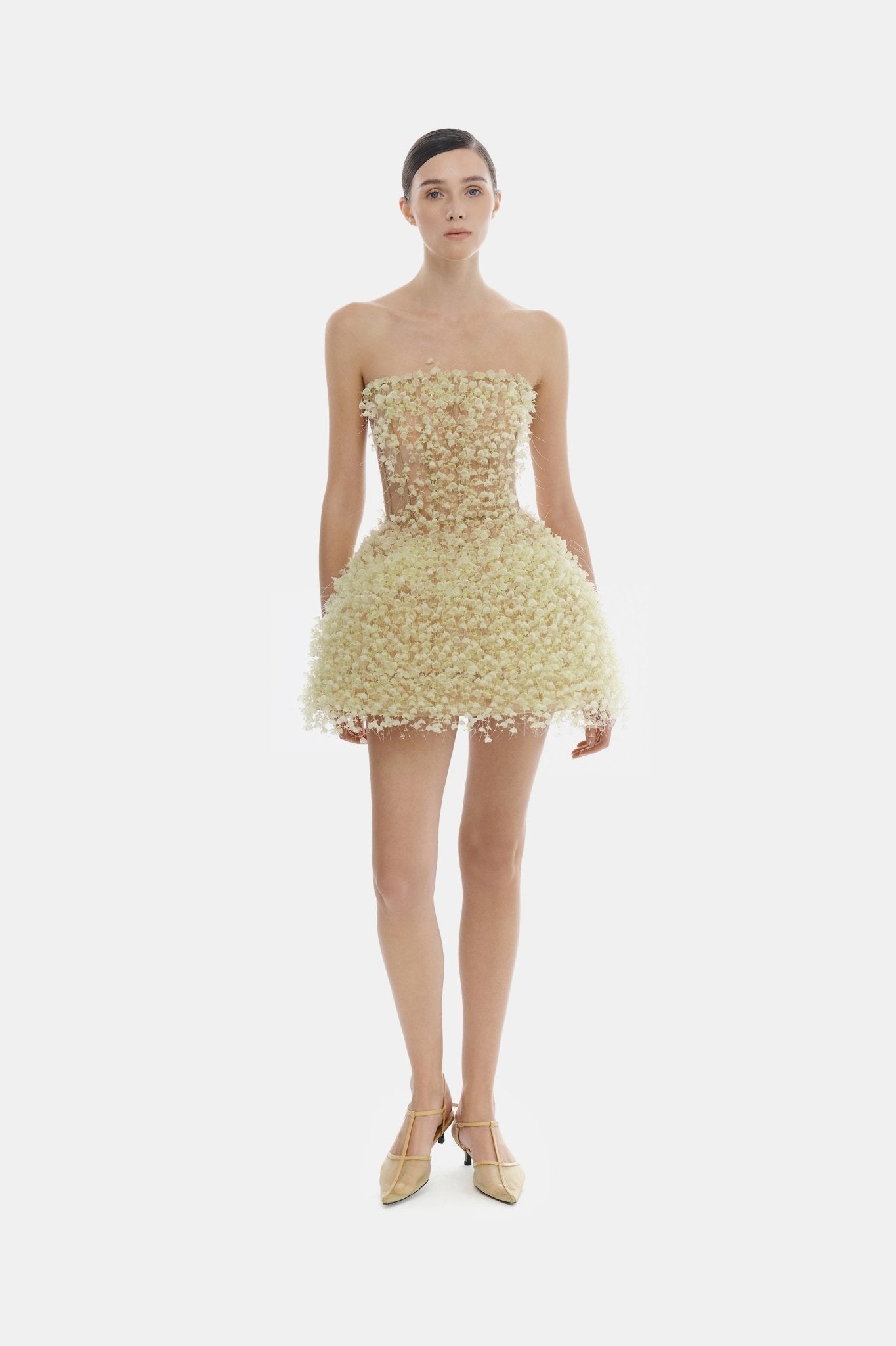 Lime Flowers Mini Dress XXL