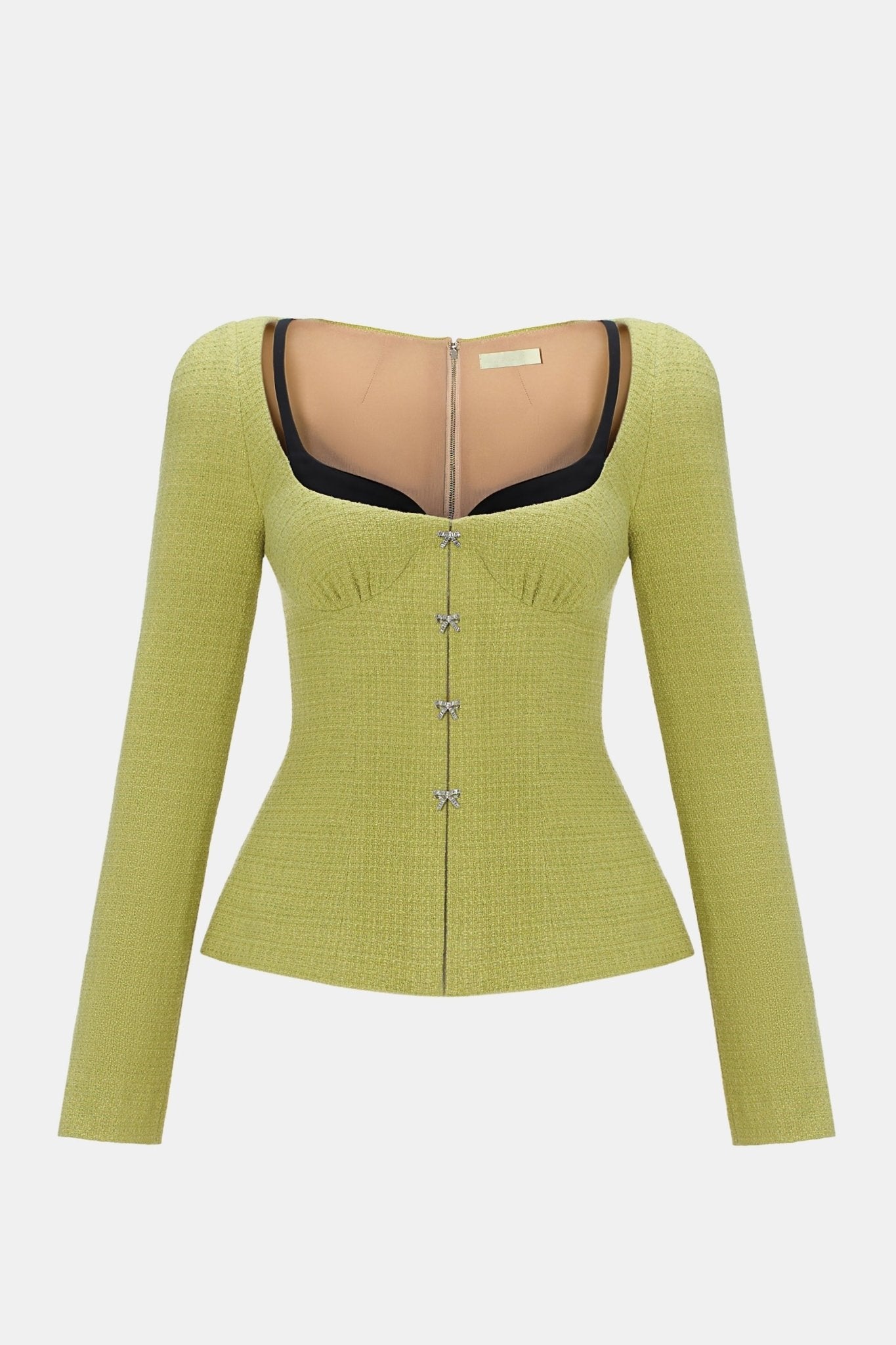 Lime Tweed Corset Blazer - Montsand