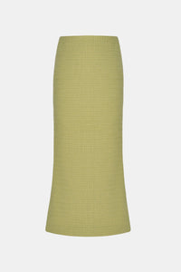 Lime Tweed Midi Skirt - Montsand