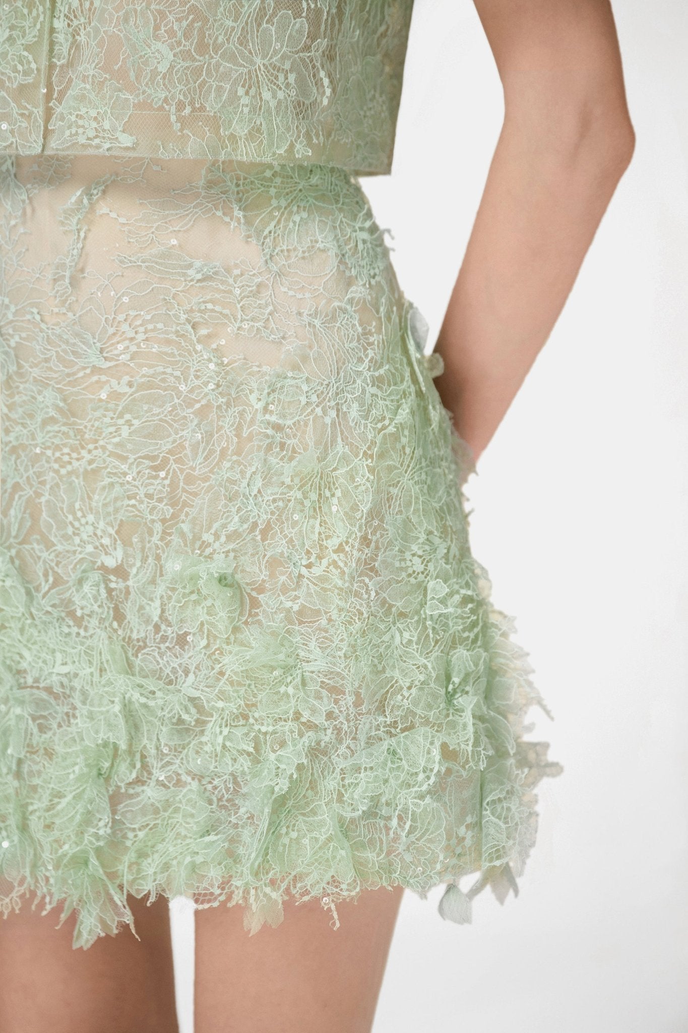 Mint Beaded Lace Top - Montsand