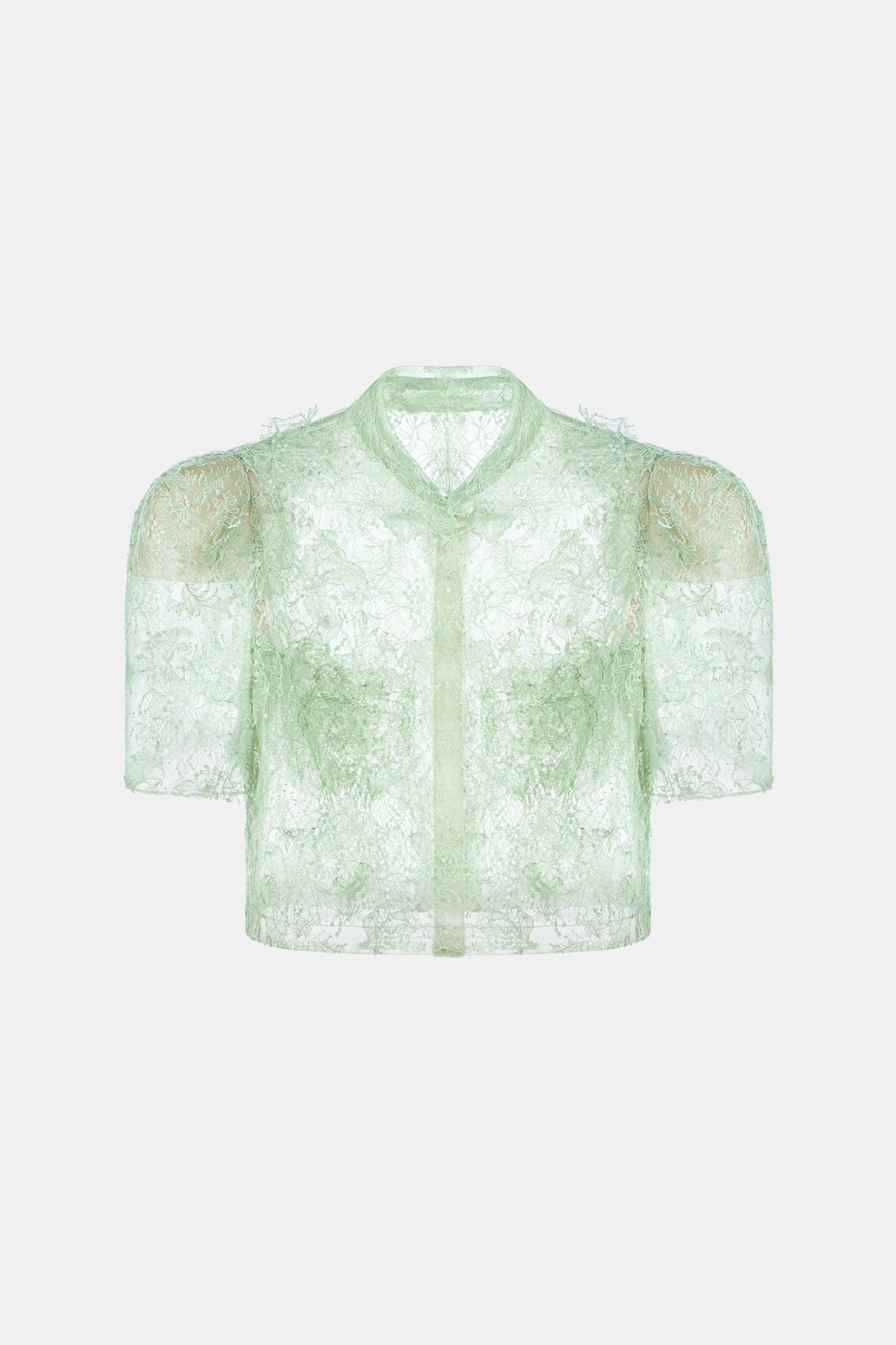 Mint Beaded Lace Top - Montsand