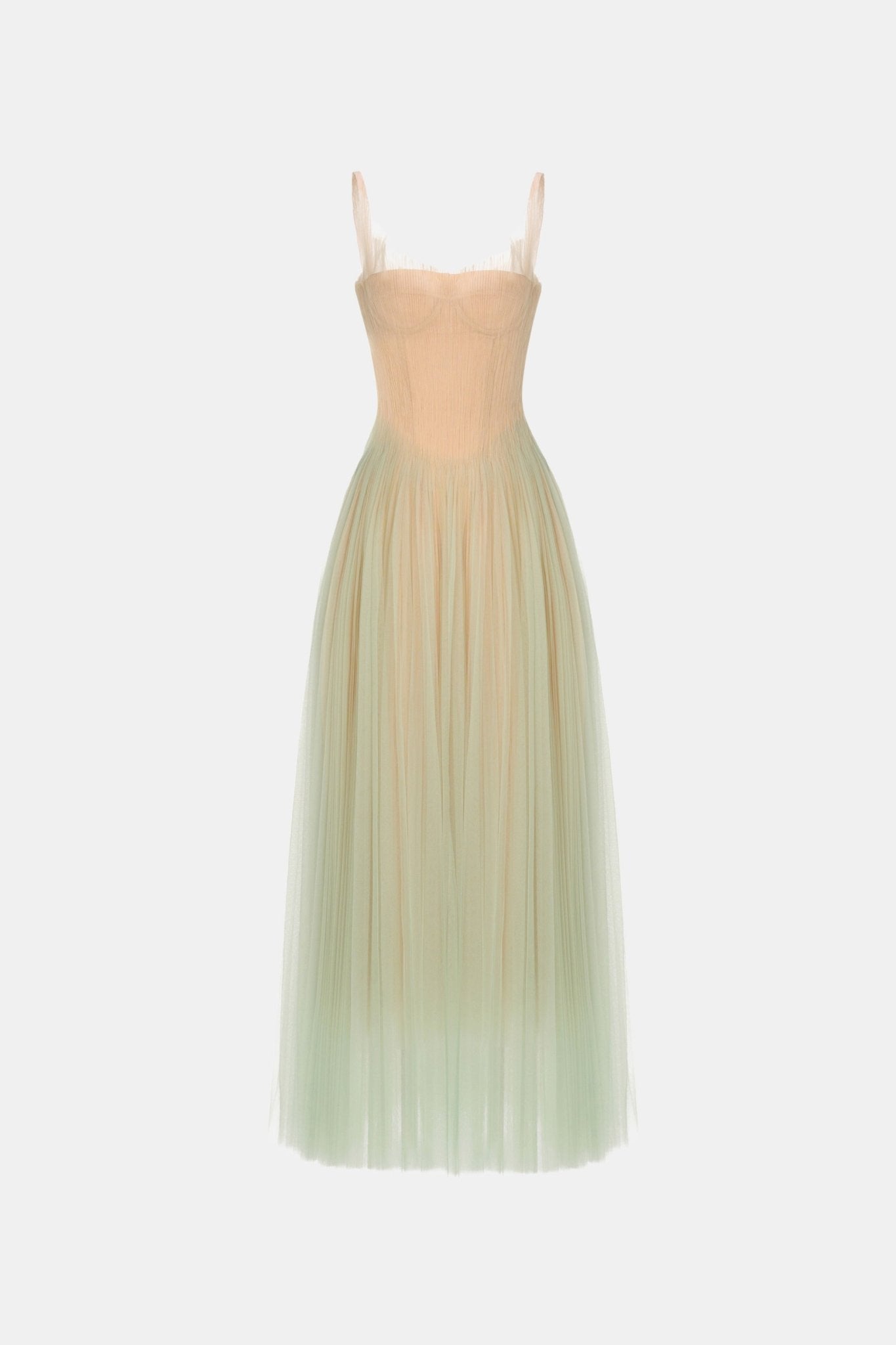 Mint Corset Tulle Maxi Dress - Montsand