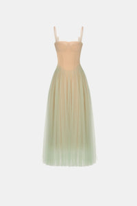 Mint Corset Tulle Midi Dress - Montsand