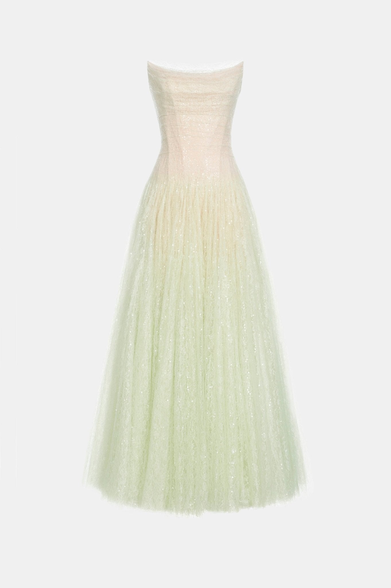 Mint Draped Lace Maxi Dress - Montsand