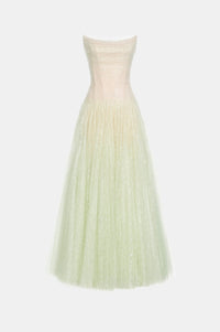 Mint Draped Lace Maxi Dress - Montsand