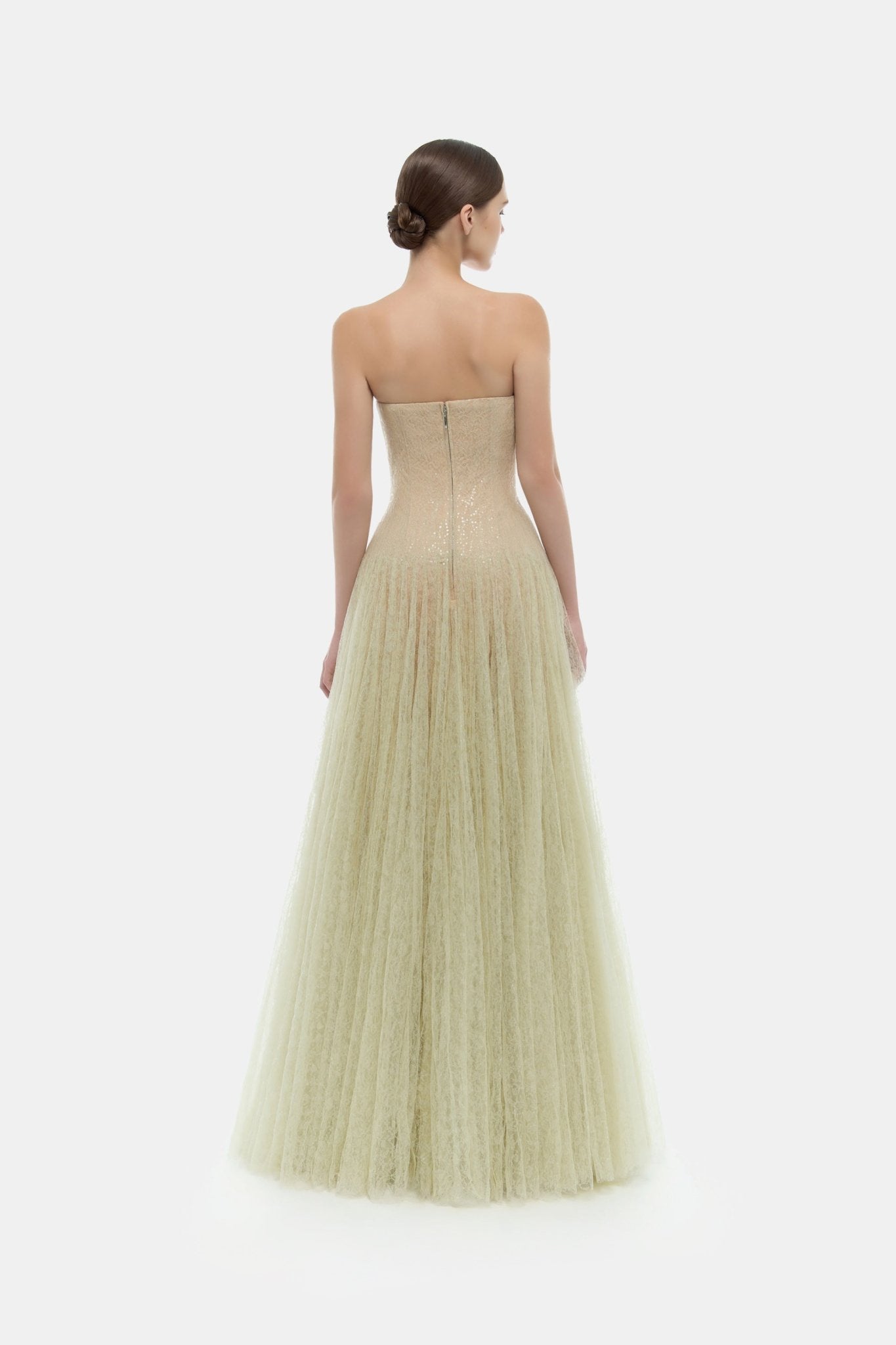 Mint Draped Lace Maxi Dress - Montsand